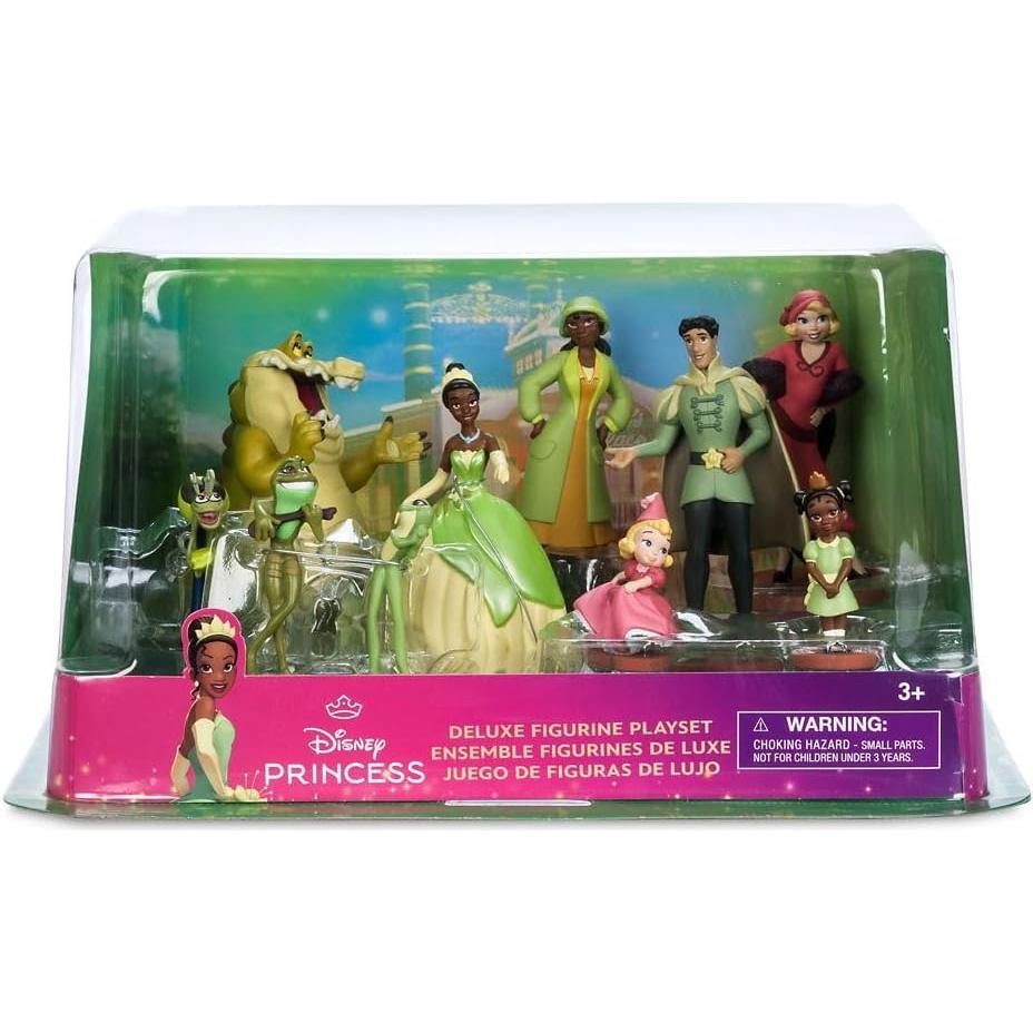 Conjunto Deluxe de Figuras de Tiana Disney - 9 Personajes