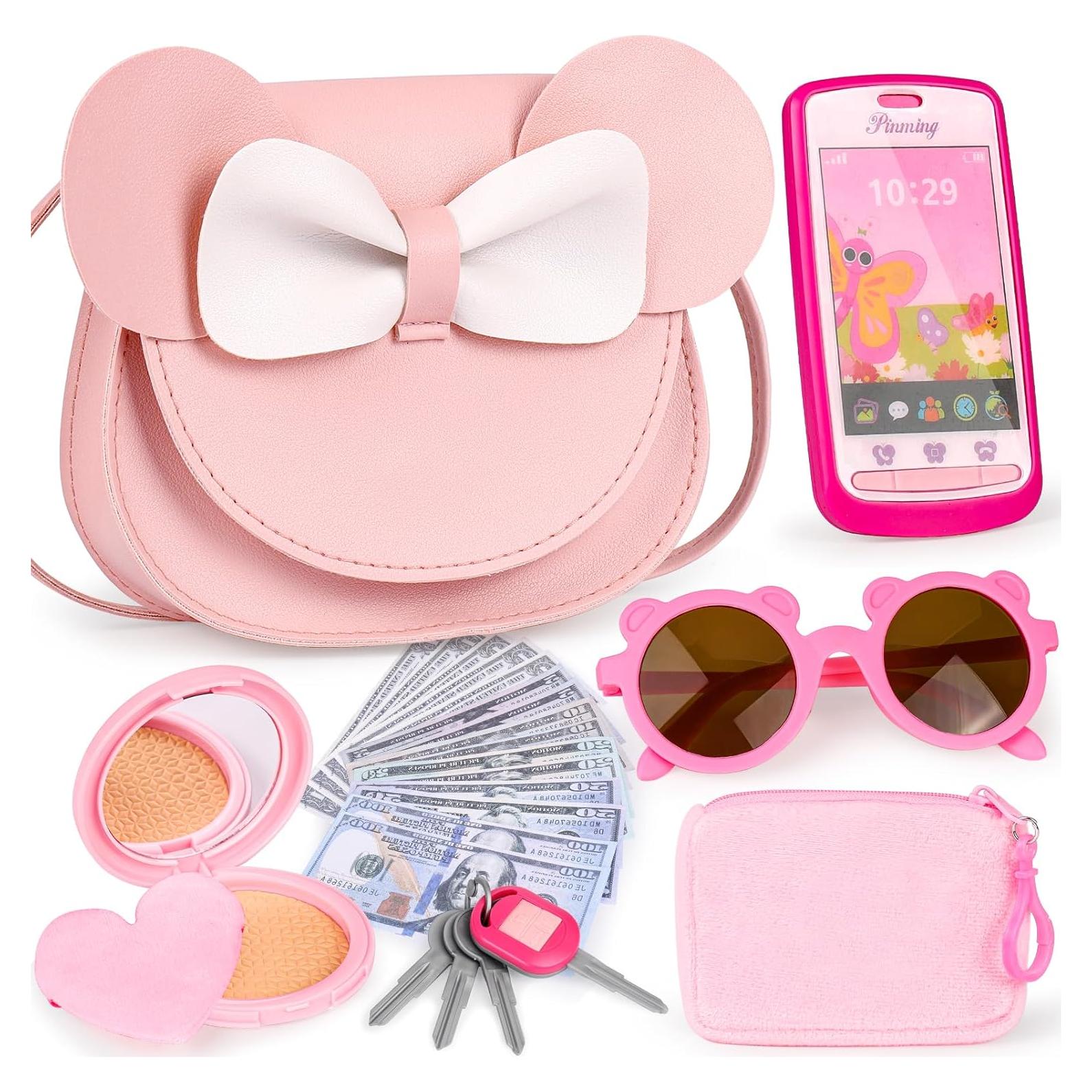 Bolso de Juguete para Niñas OISACIRG 23 Piezas Maquillaje Falso