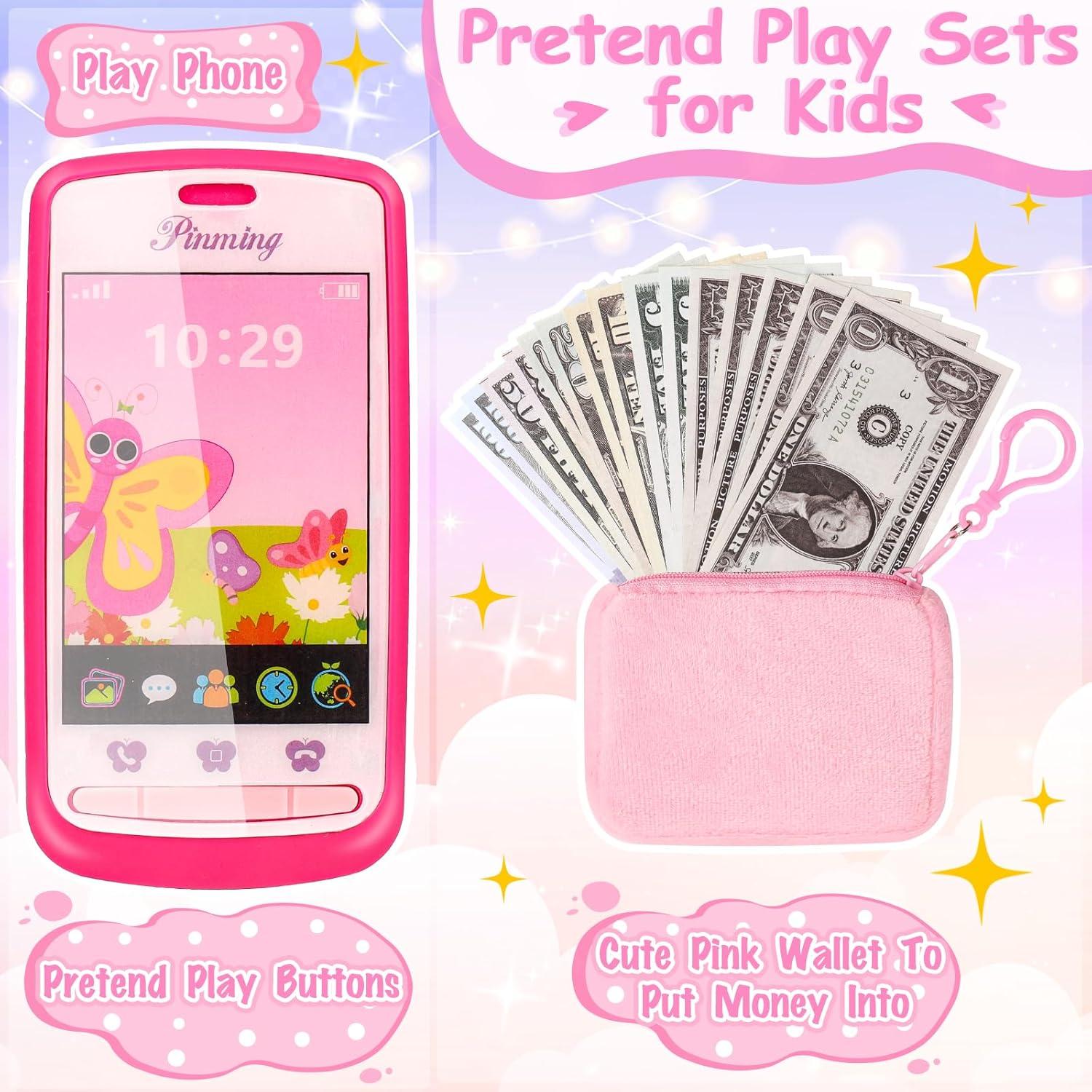 Bolso de Juguete para Niñas OISACIRG 23 Piezas Maquillaje Falso