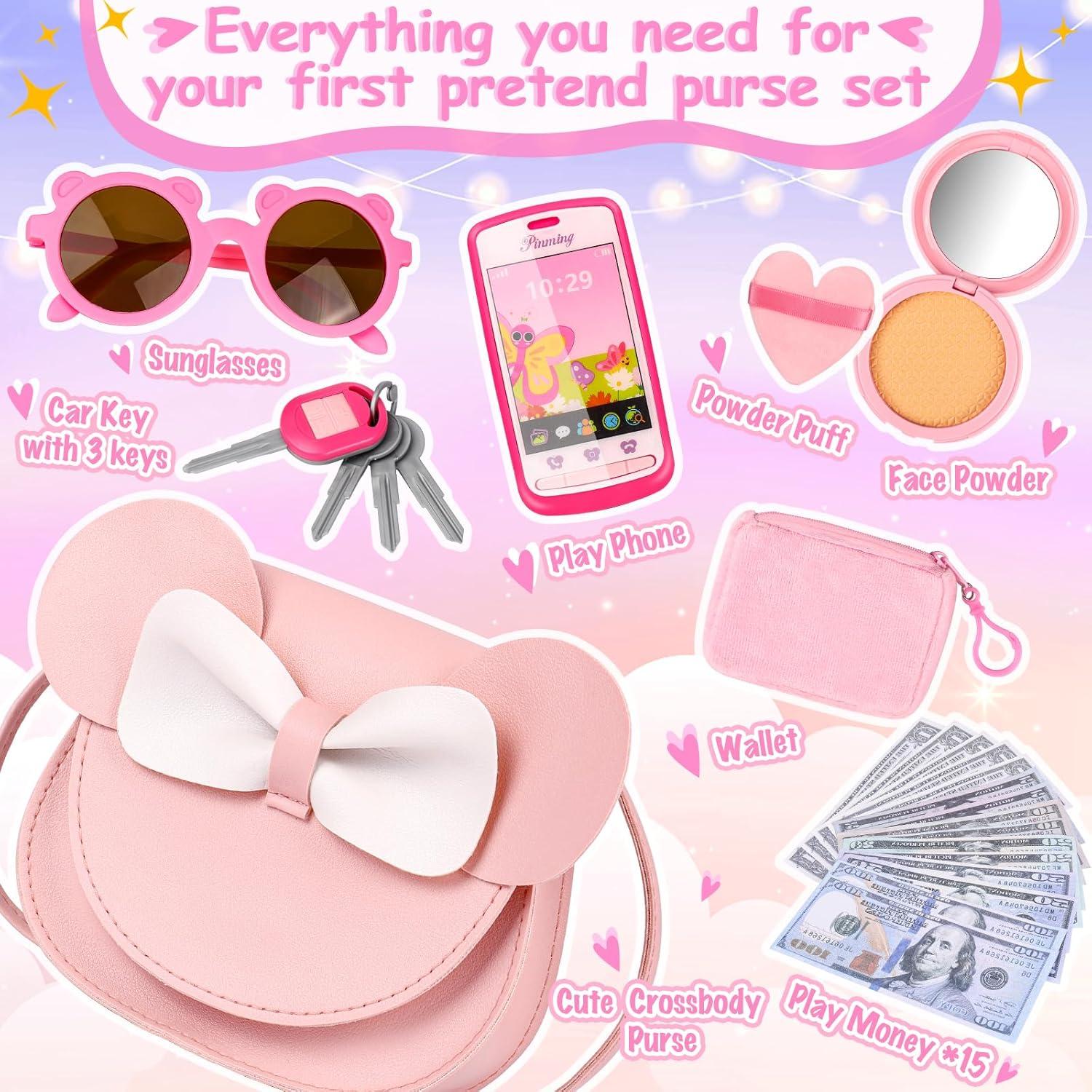 Bolso de Juguete para Niñas OISACIRG 23 Piezas Maquillaje Falso