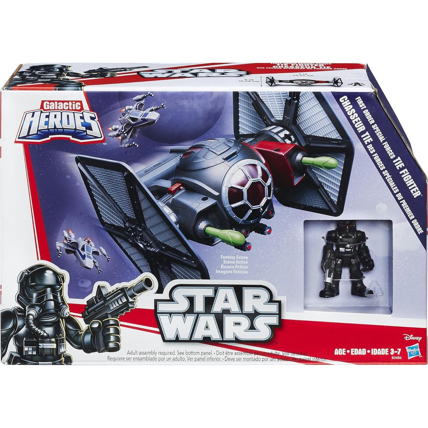Caza Tie Star Wars Hasbro con Piloto Figura de Acción