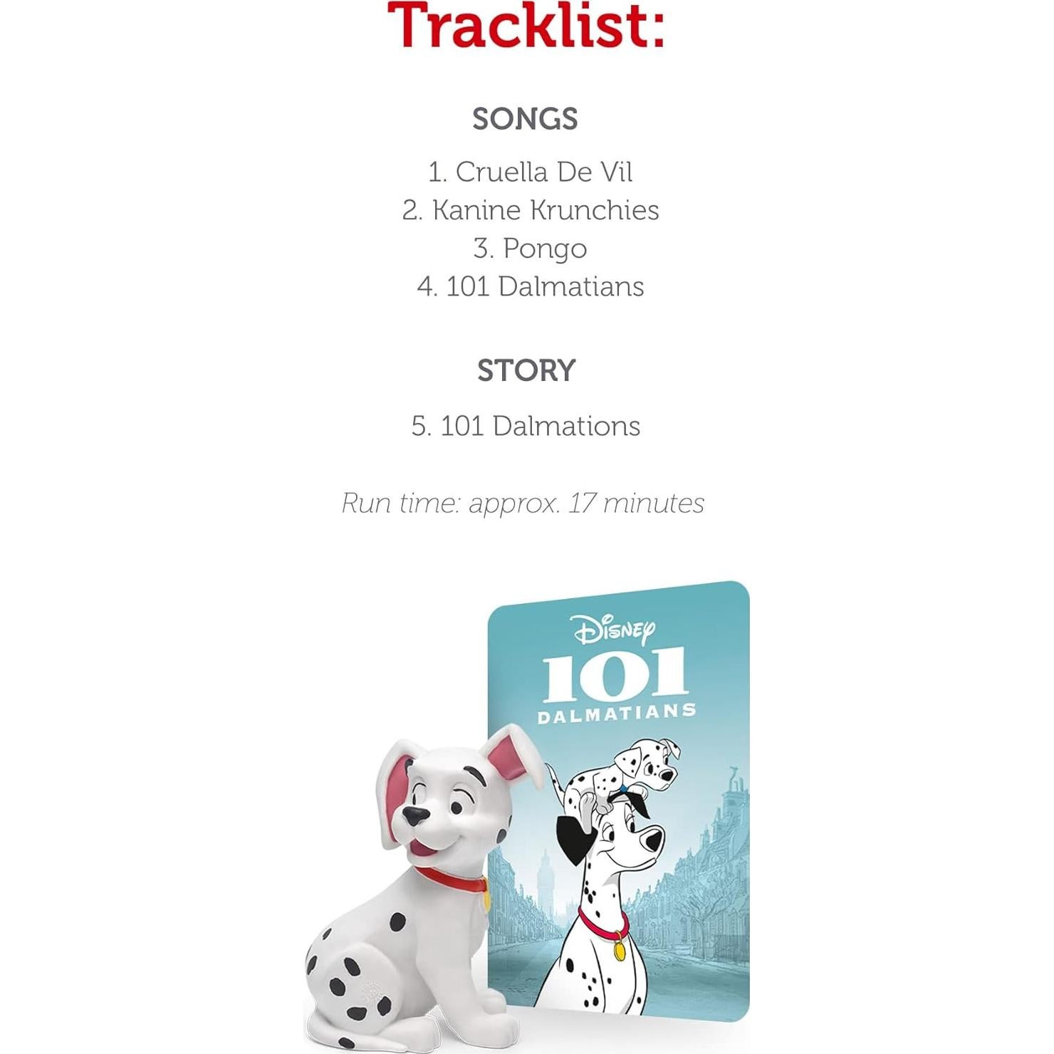 Figura de Audio 101 Dálmatas Tonies con 4 Canciones