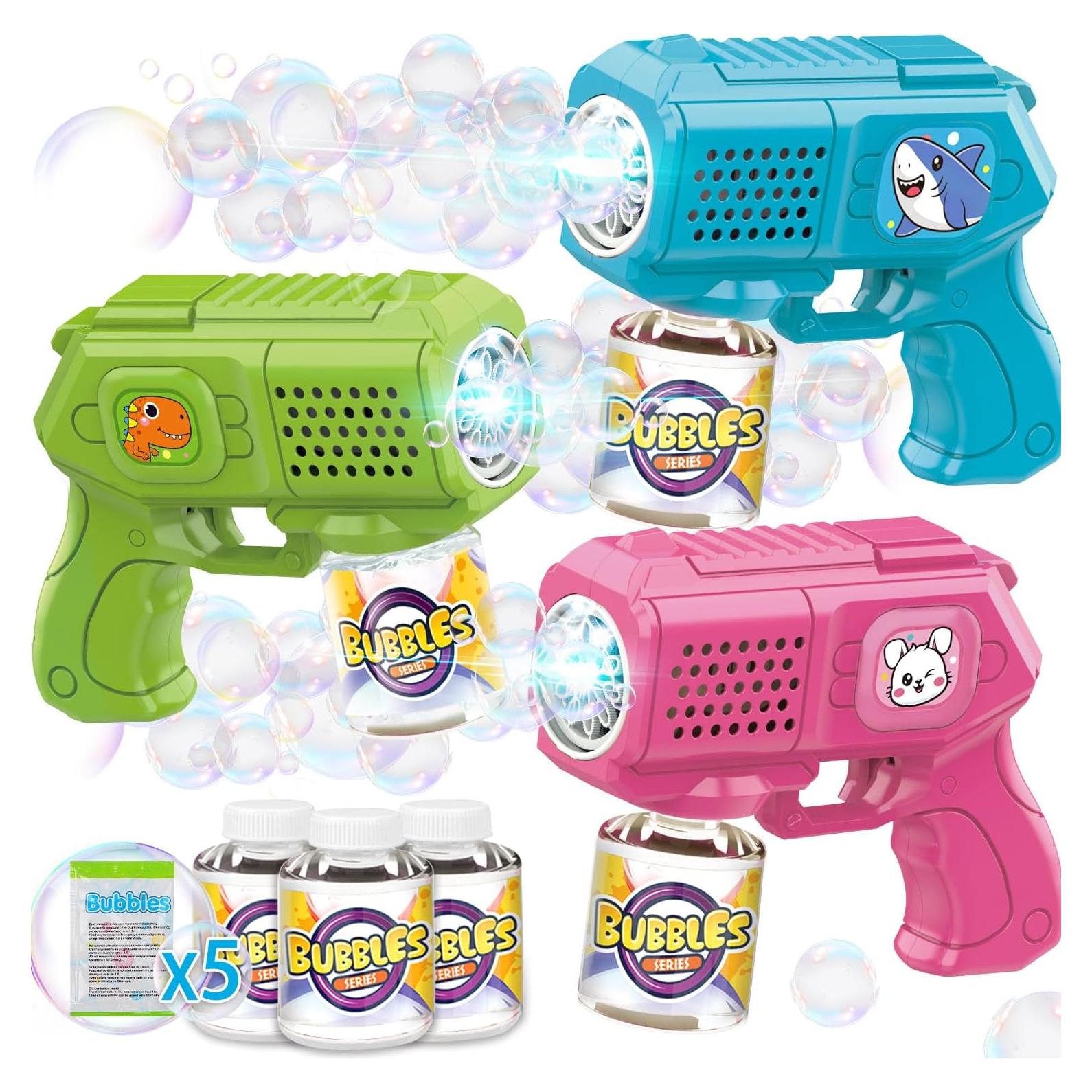 Pistolas de Burbujas Beria - Paquete de 3, 5000 burbujas/min