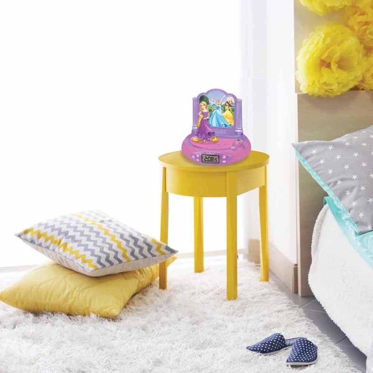 Reloj Proyector LEXiBOOK Rapunzel con Luz Nocturna Rosa