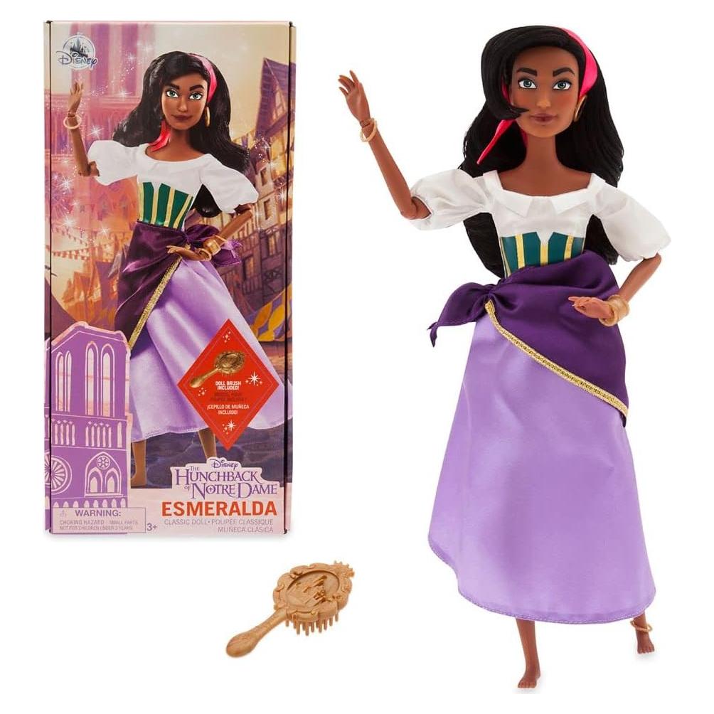 Muñeca Clásica Esmeralda Disney 28 cm Posable con Cepillo