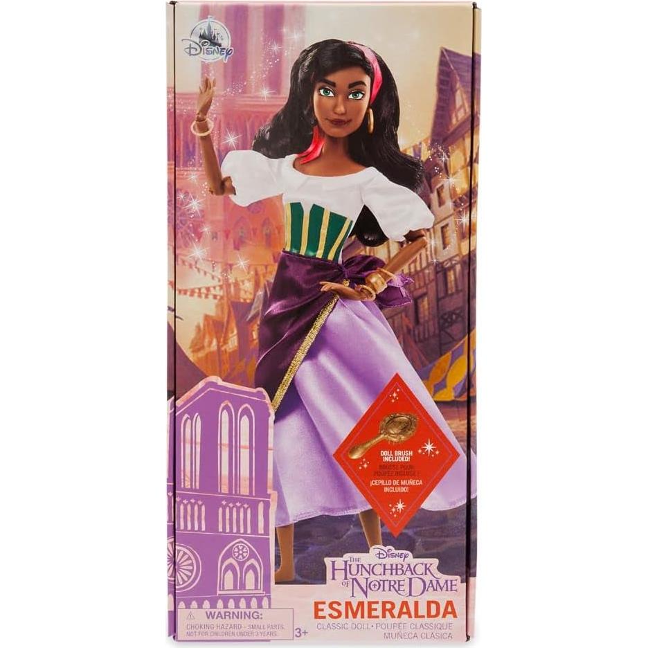Muñeca Clásica Esmeralda Disney 28 cm Posable con Cepillo