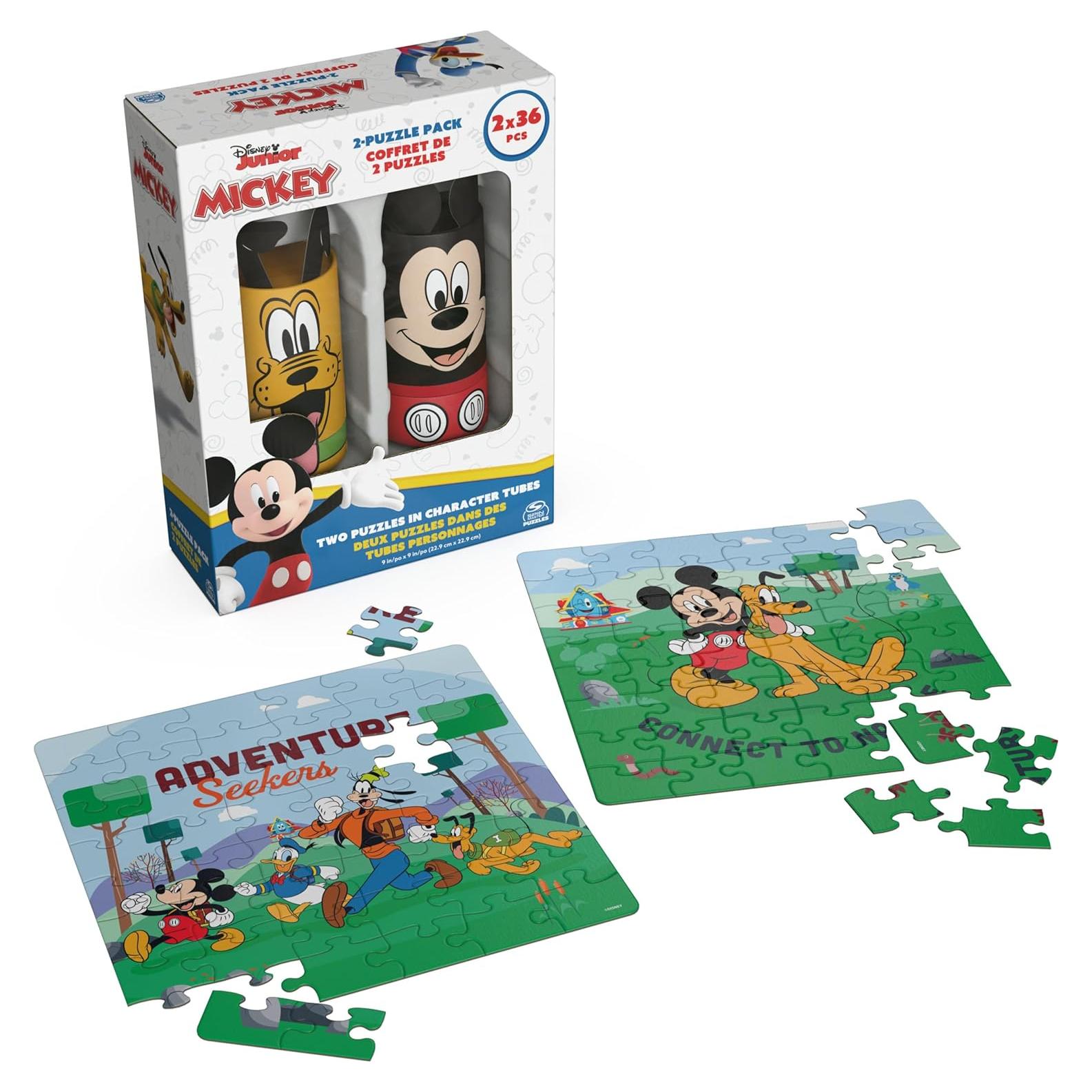 Rompecabezas Disney Mickey Mouse 2 Tubos 36 Piezas