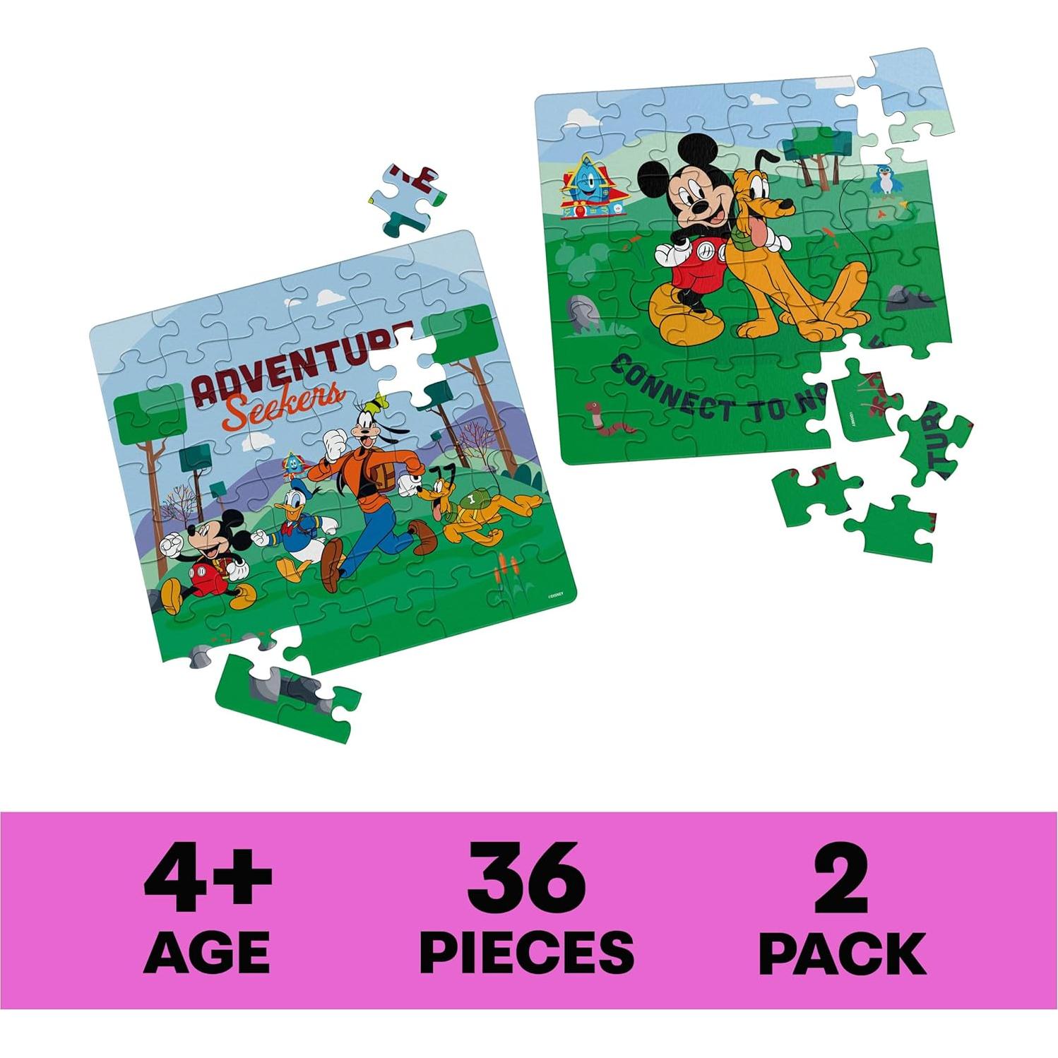 Rompecabezas Disney Mickey Mouse 2 Tubos 36 Piezas