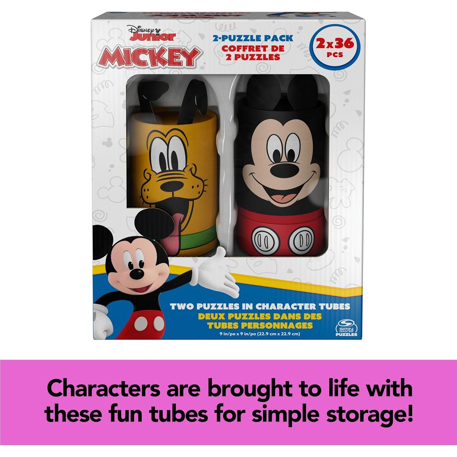 Rompecabezas Disney Mickey Mouse 2 Tubos 36 Piezas