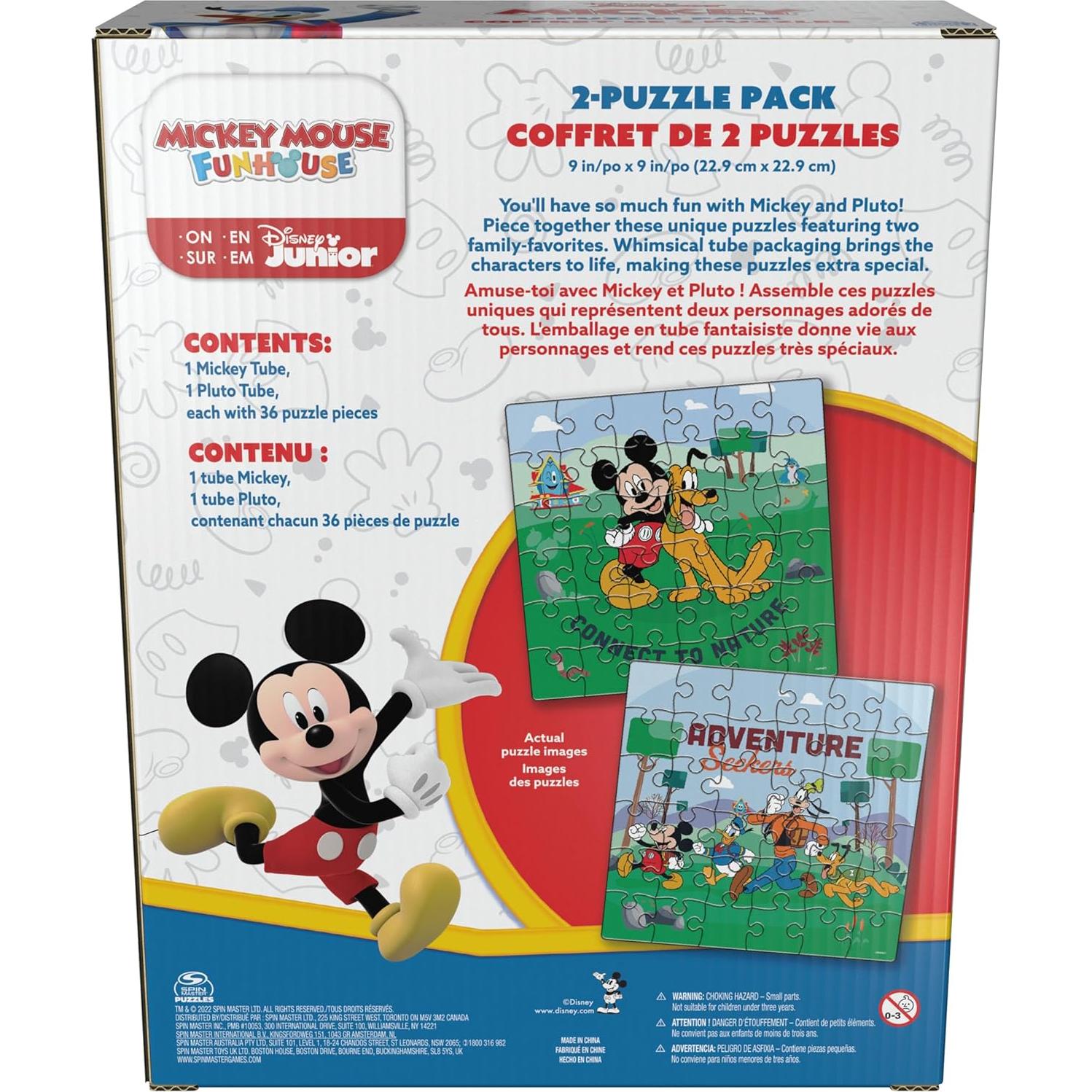 Rompecabezas Disney Mickey Mouse 2 Tubos 36 Piezas