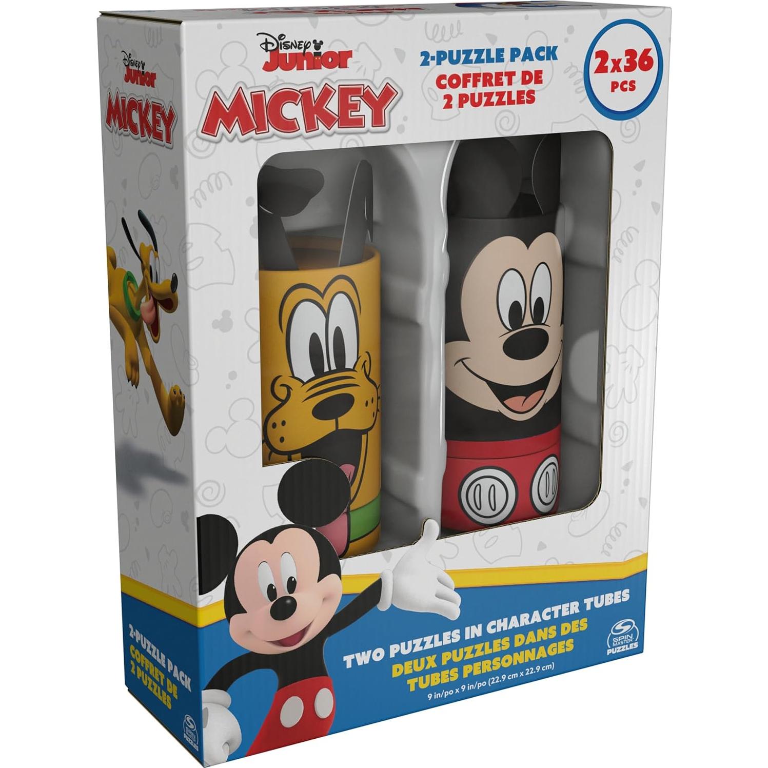 Rompecabezas Disney Mickey Mouse 2 Tubos 36 Piezas