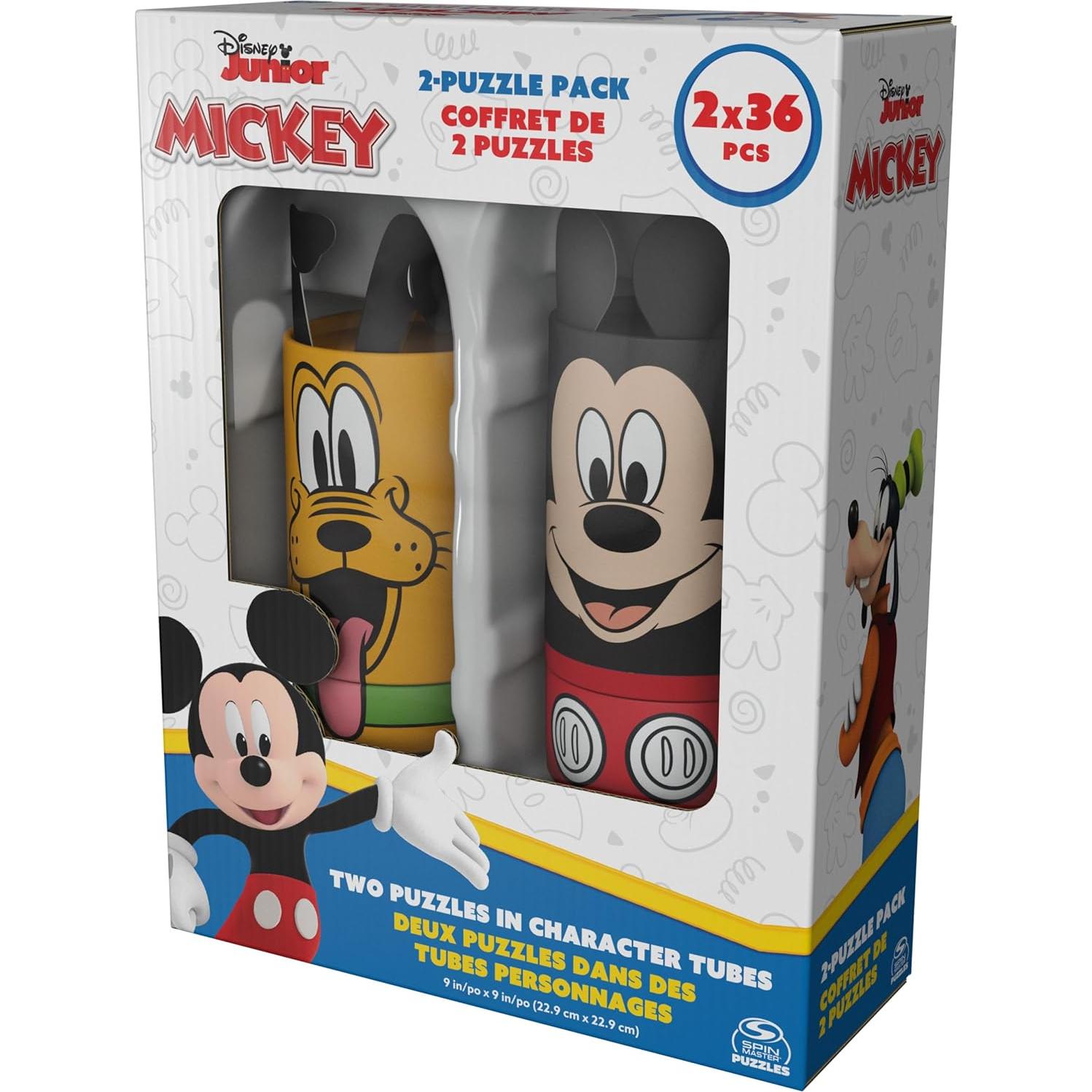 Rompecabezas Disney Mickey Mouse 2 Tubos 36 Piezas