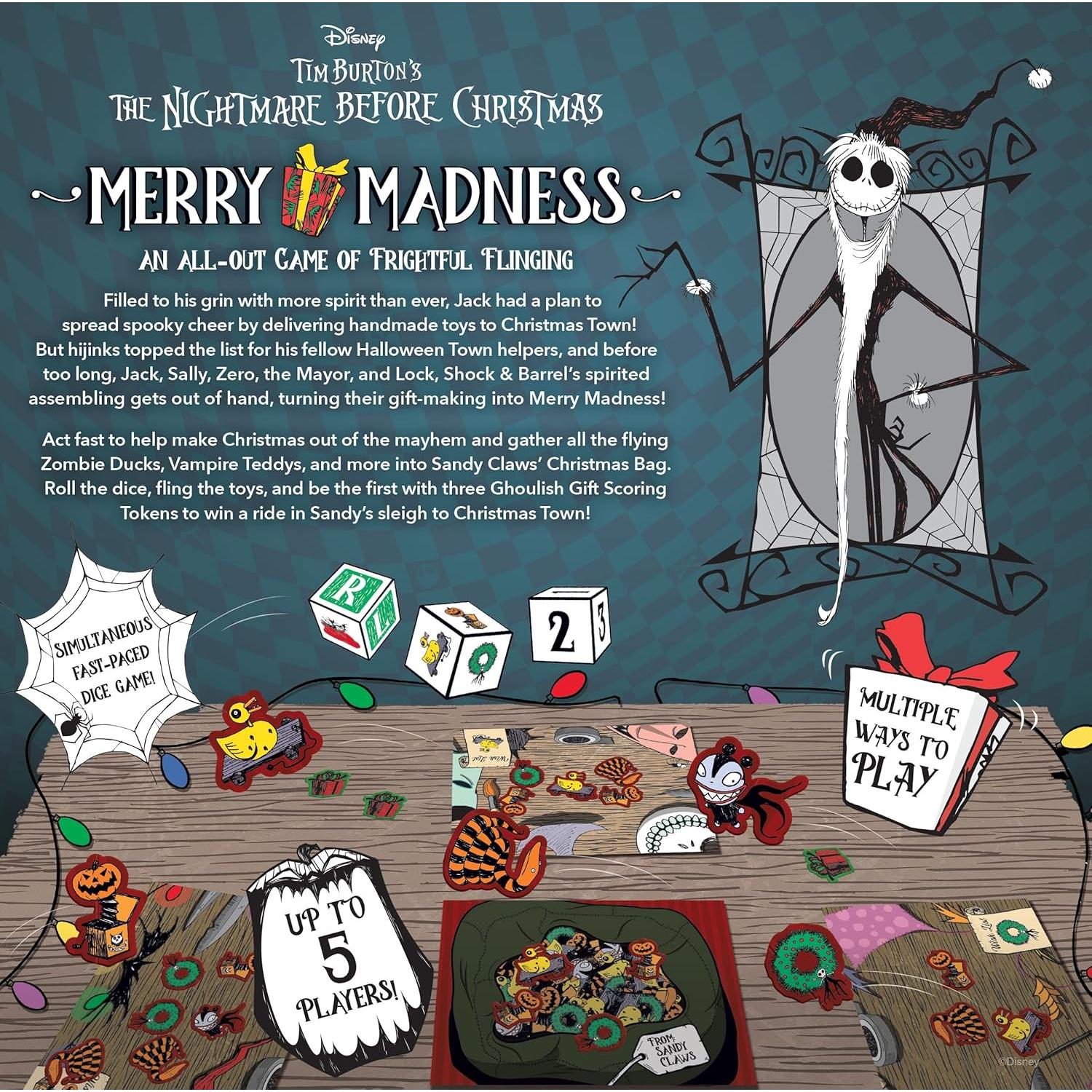 Juego de Dados Disney Tim Burton Merry Madness | 3-5 Jugadores