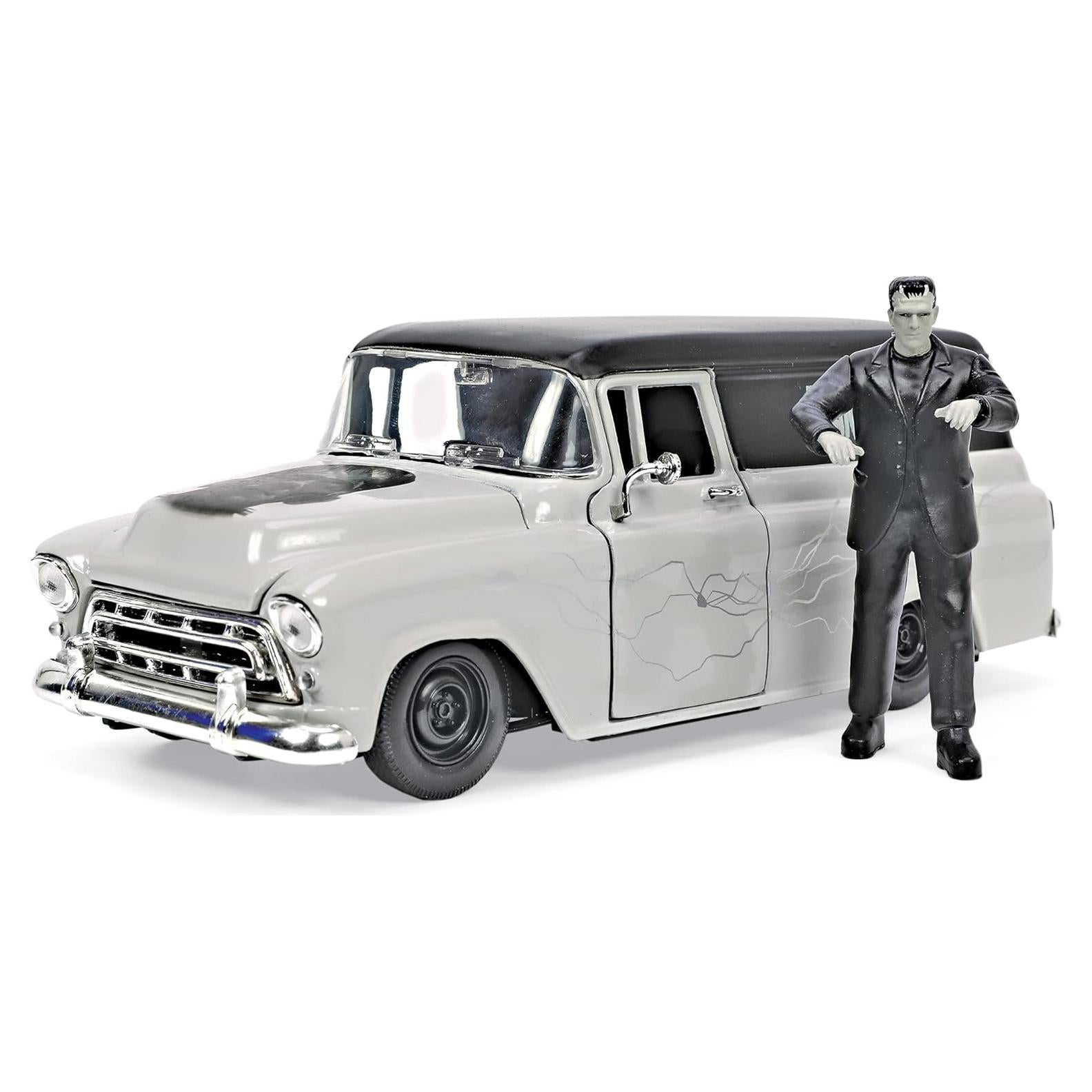 Coche Die-cast 1957 Chevy Suburban Jada Toys con Figura Frankenstein