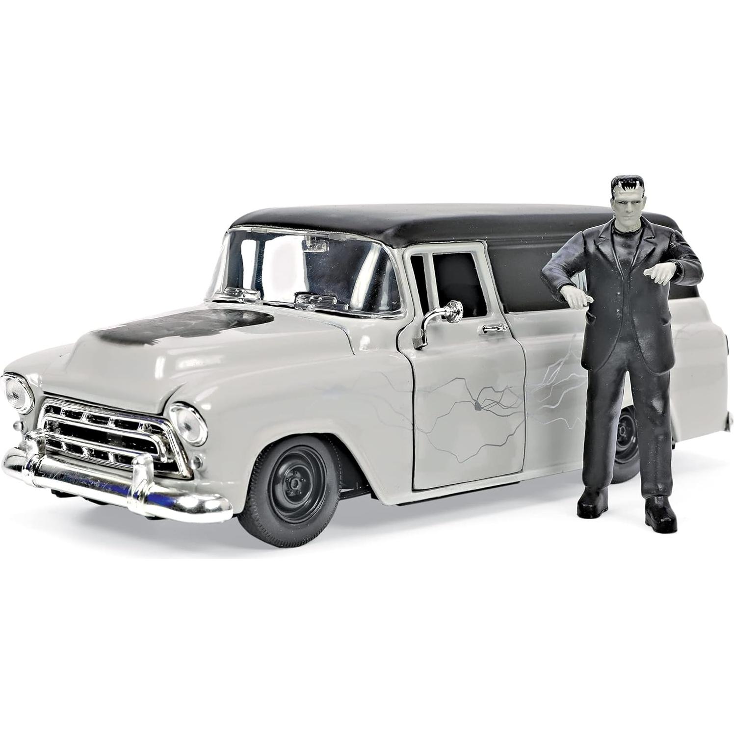 Coche Die-cast 1957 Chevy Suburban Jada Toys con Figura Frankenstein