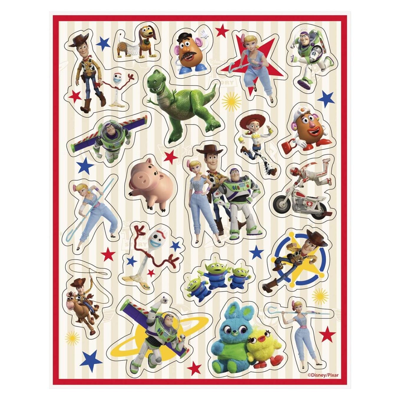 Hojas de Calcomanías Multicolor Disney Toy Story 4 - 4 Piezas