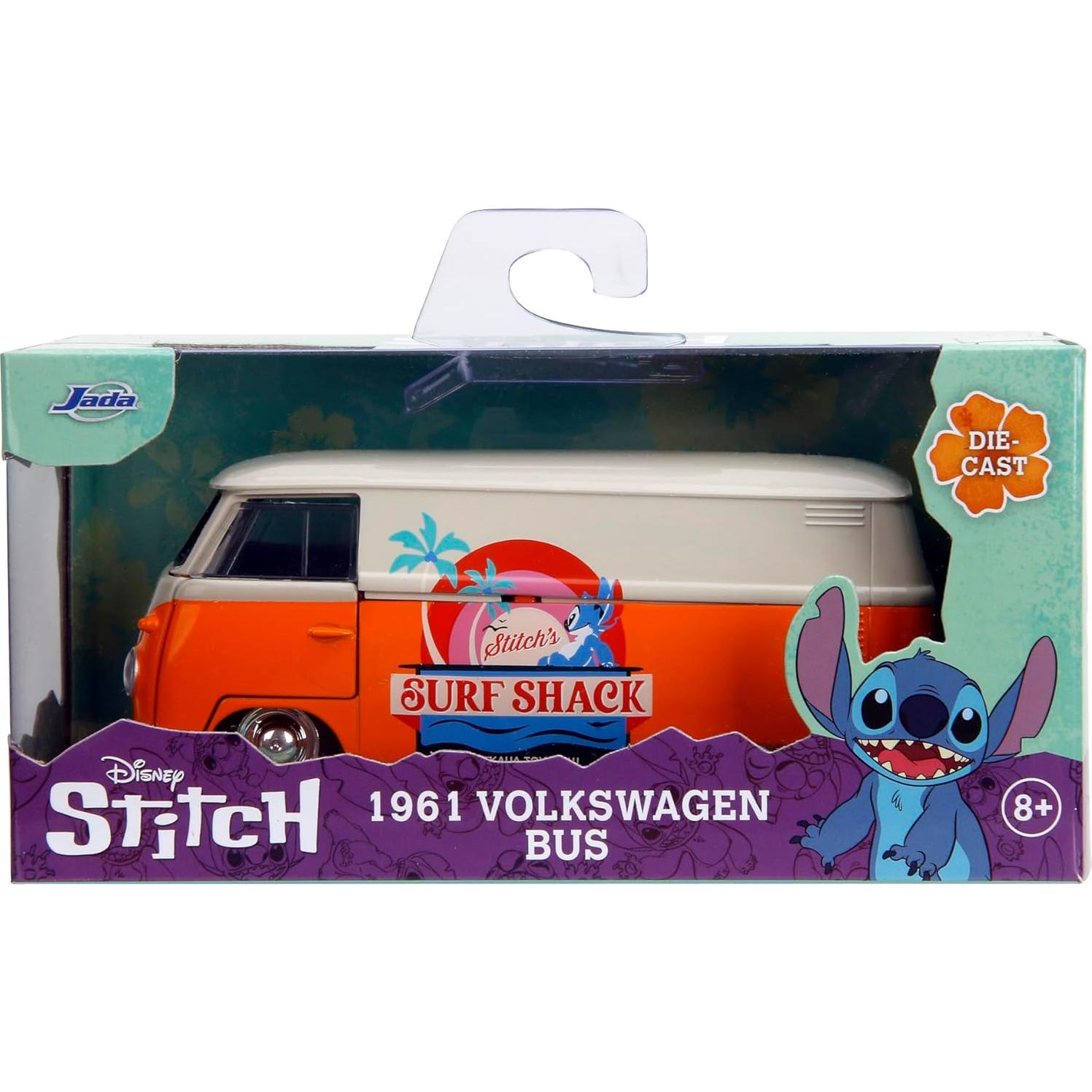 VW Bus 1961 Disney Stitch Jada Toys 1:32 Metal Fundido