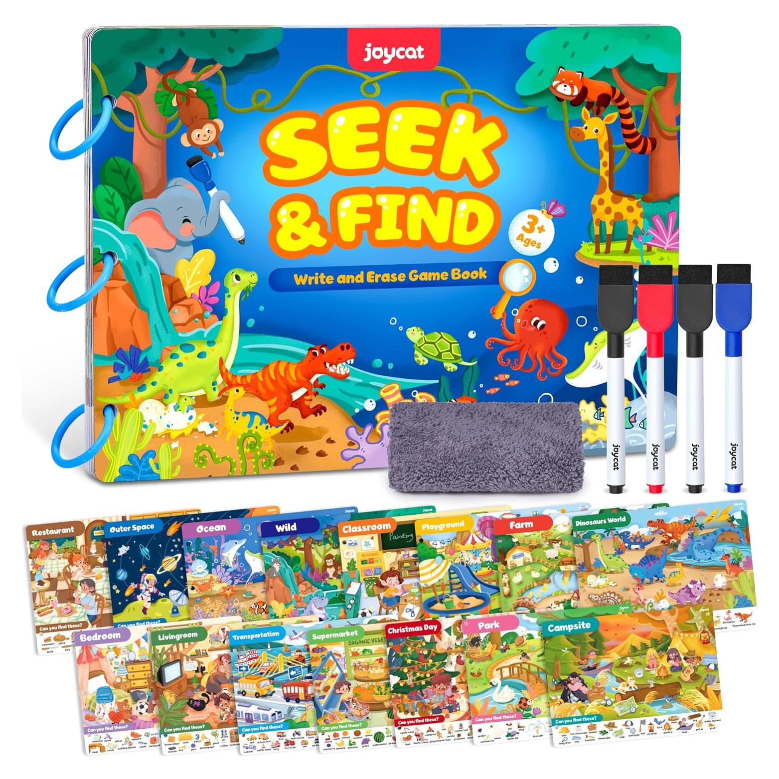 Libro de Actividades Buscar y Encontrar JoyCat 3-8 Años