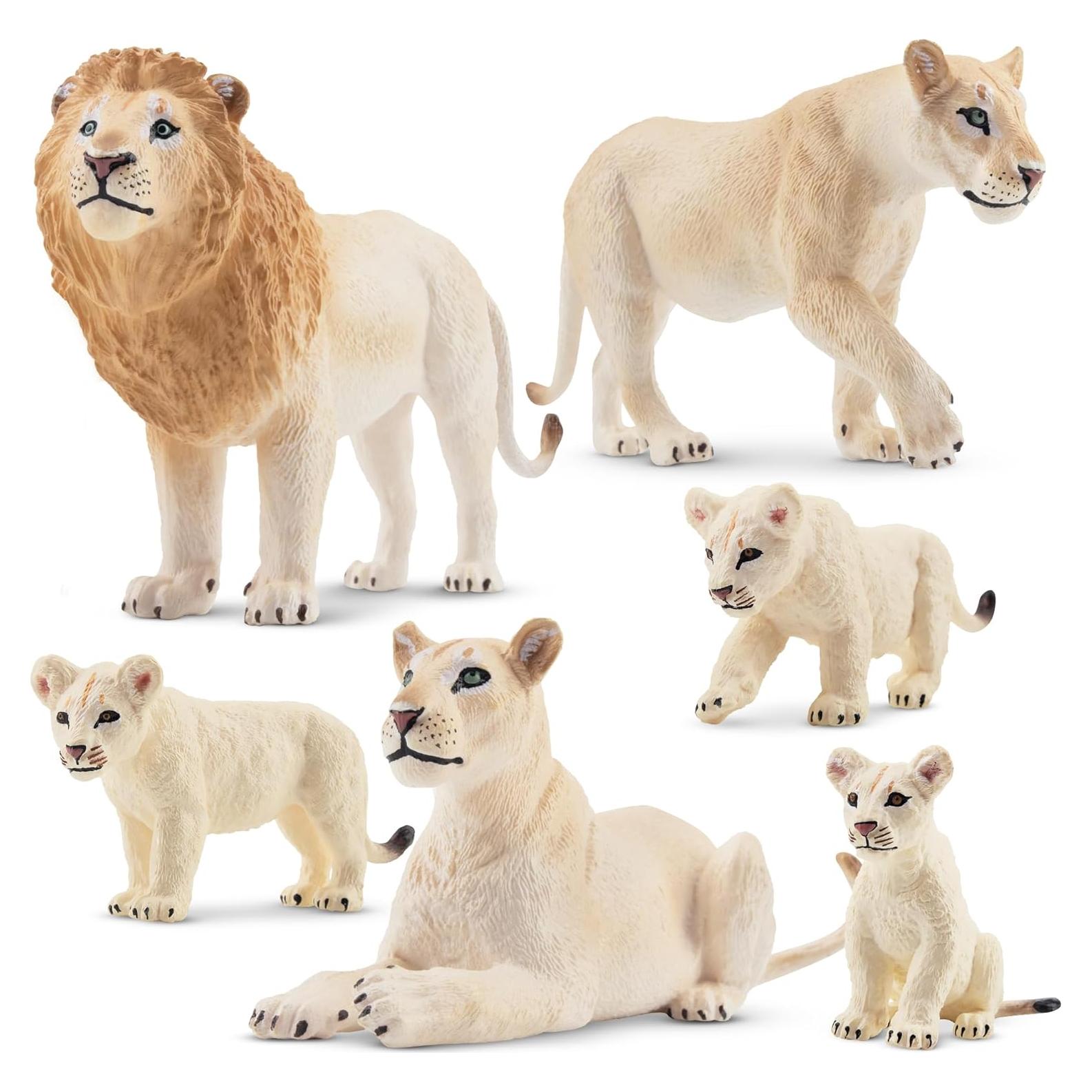 Set de Figuras de Animales TOYMANY 6PCS Leones y Cachorros