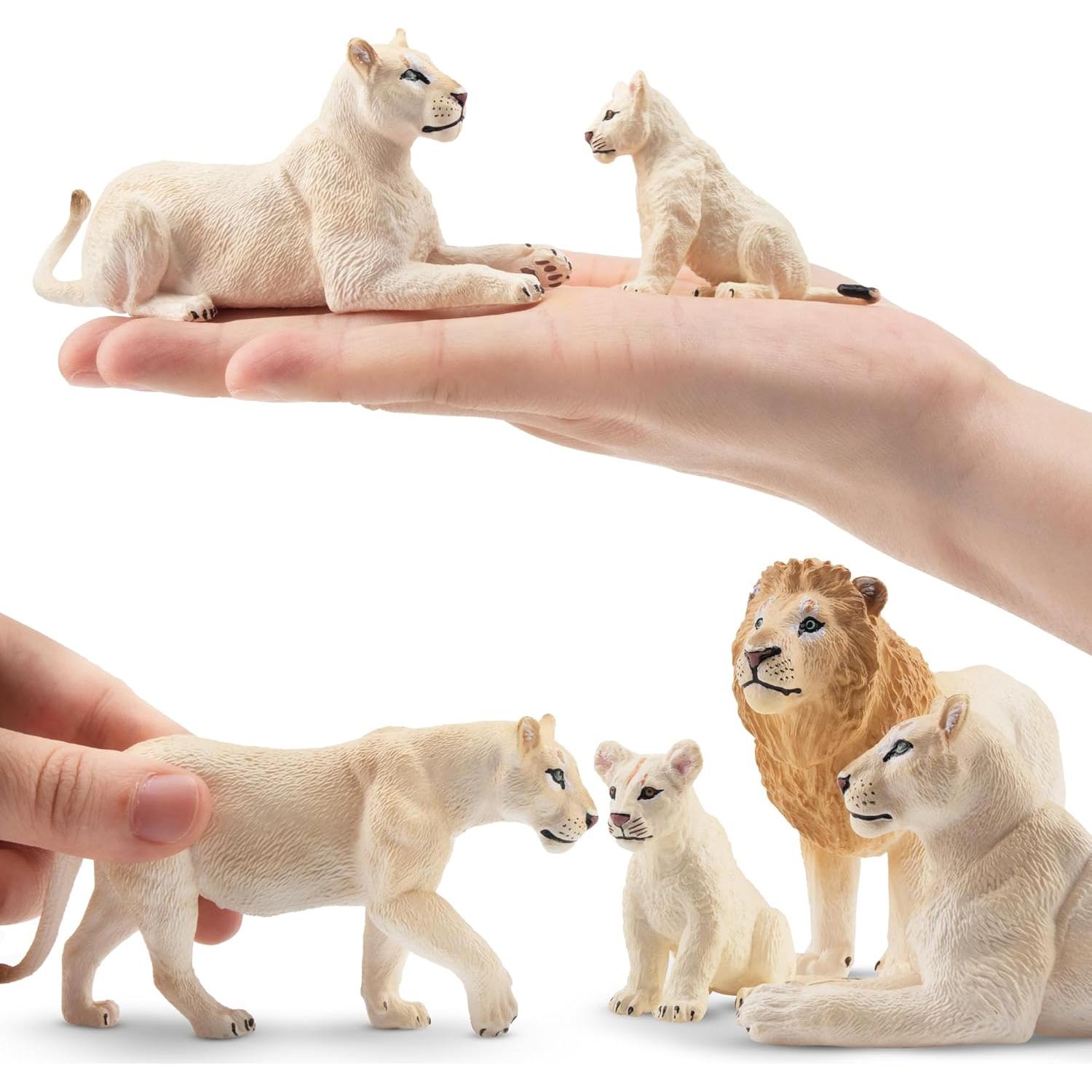 Set de Figuras de Animales TOYMANY 6PCS Leones y Cachorros