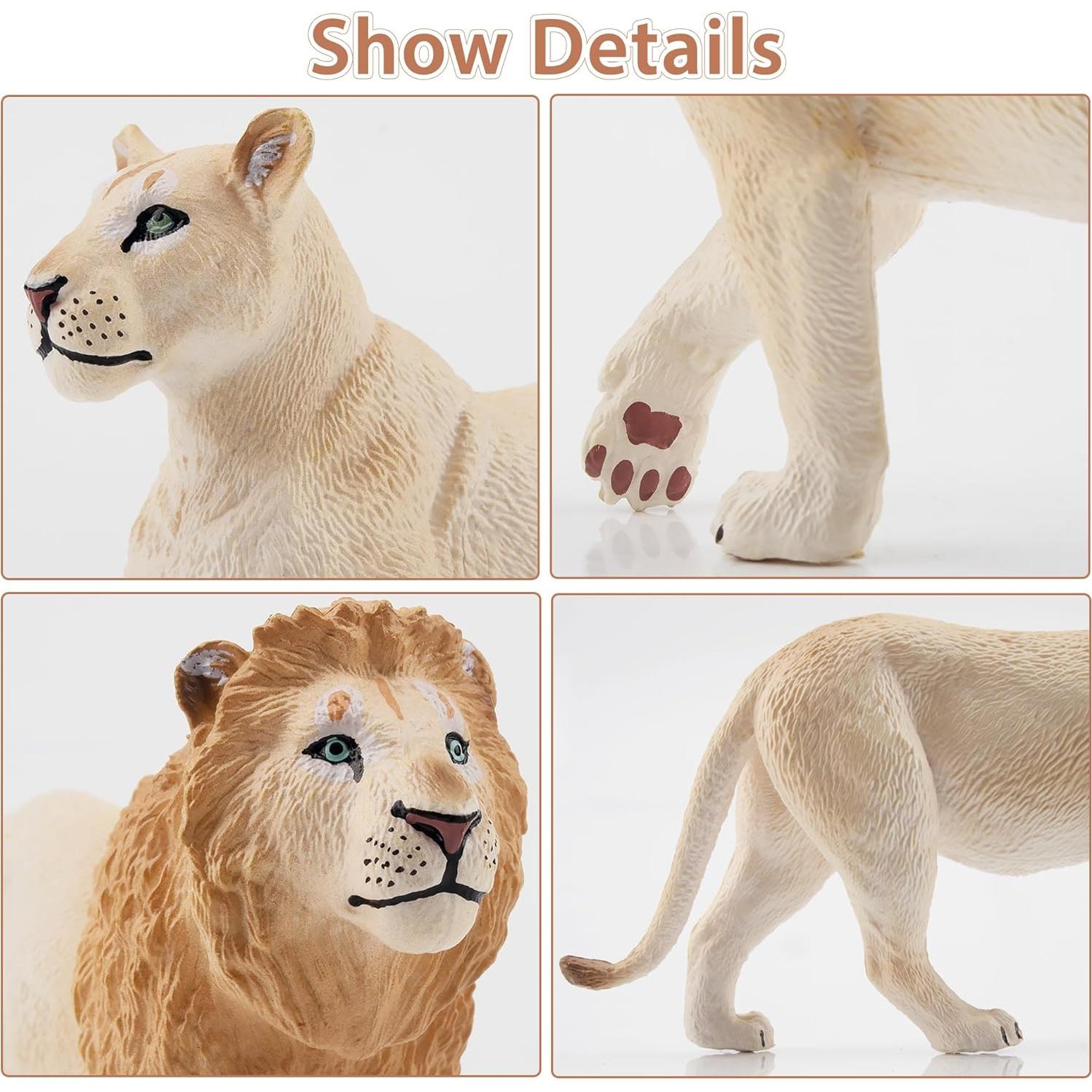 Set de Figuras de Animales TOYMANY 6PCS Leones y Cachorros