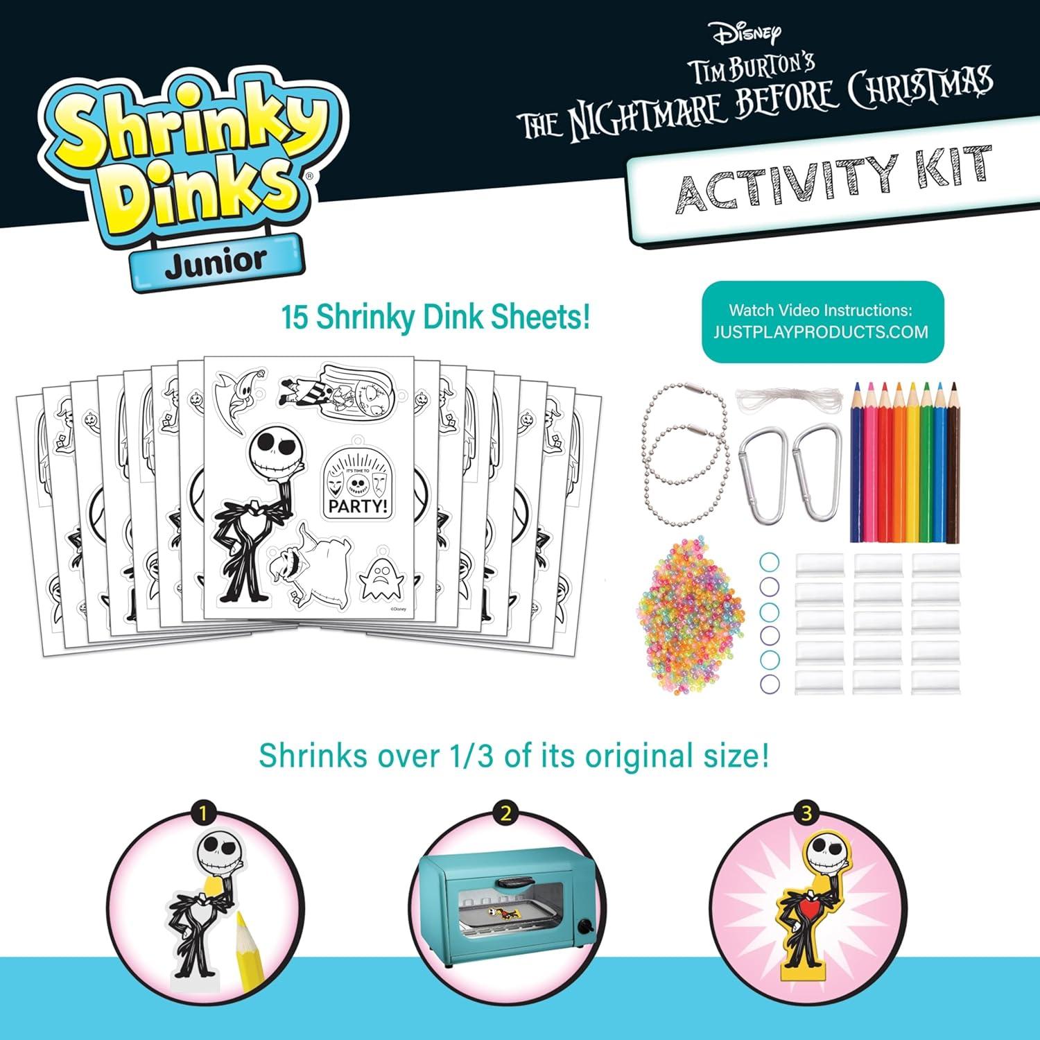 Kit de Actividades Shrinky Dinks Just Play Tim Burton 50 Piezas
