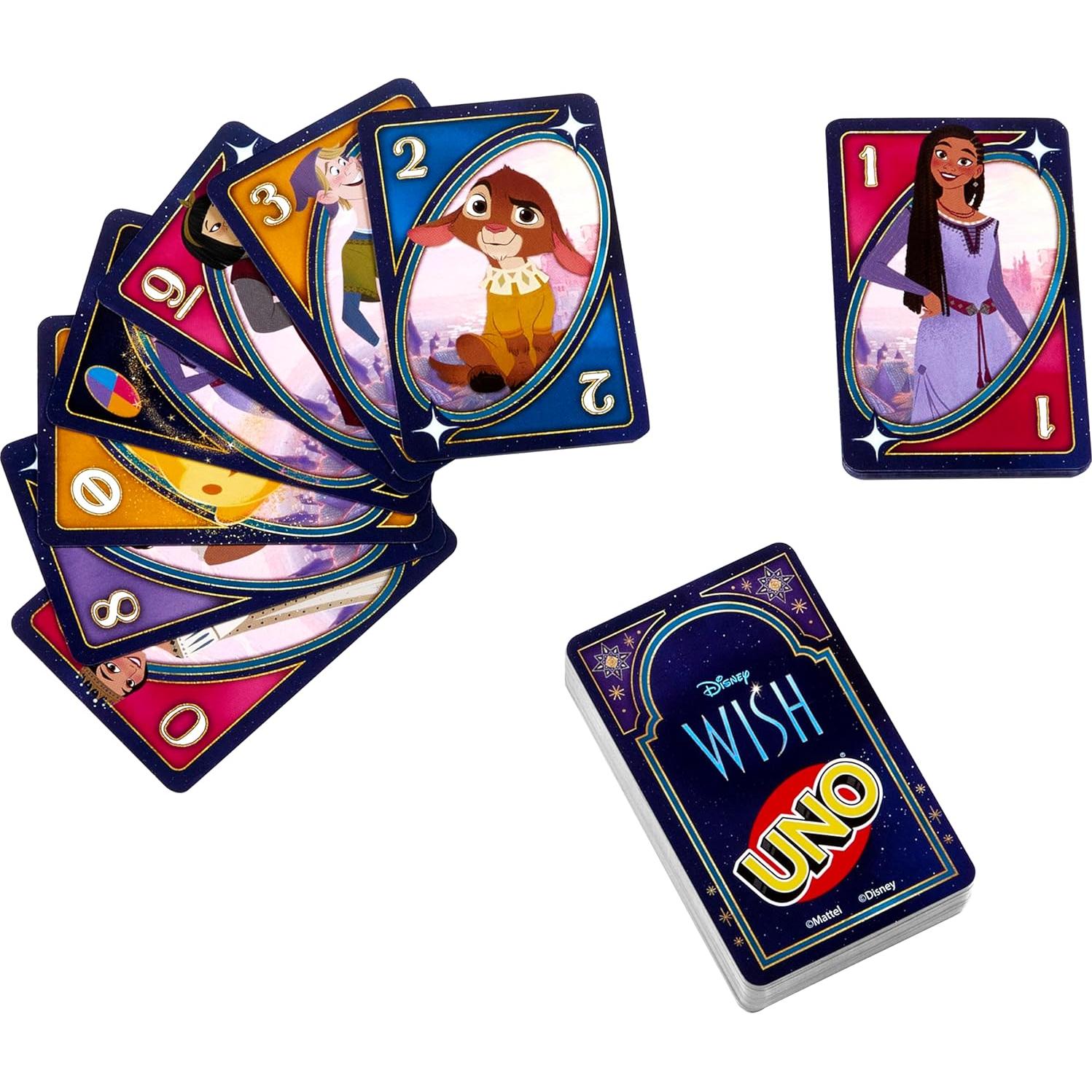 Juego de Cartas UNO Disney Wish Mattel para 2 a 10 Jugadores
