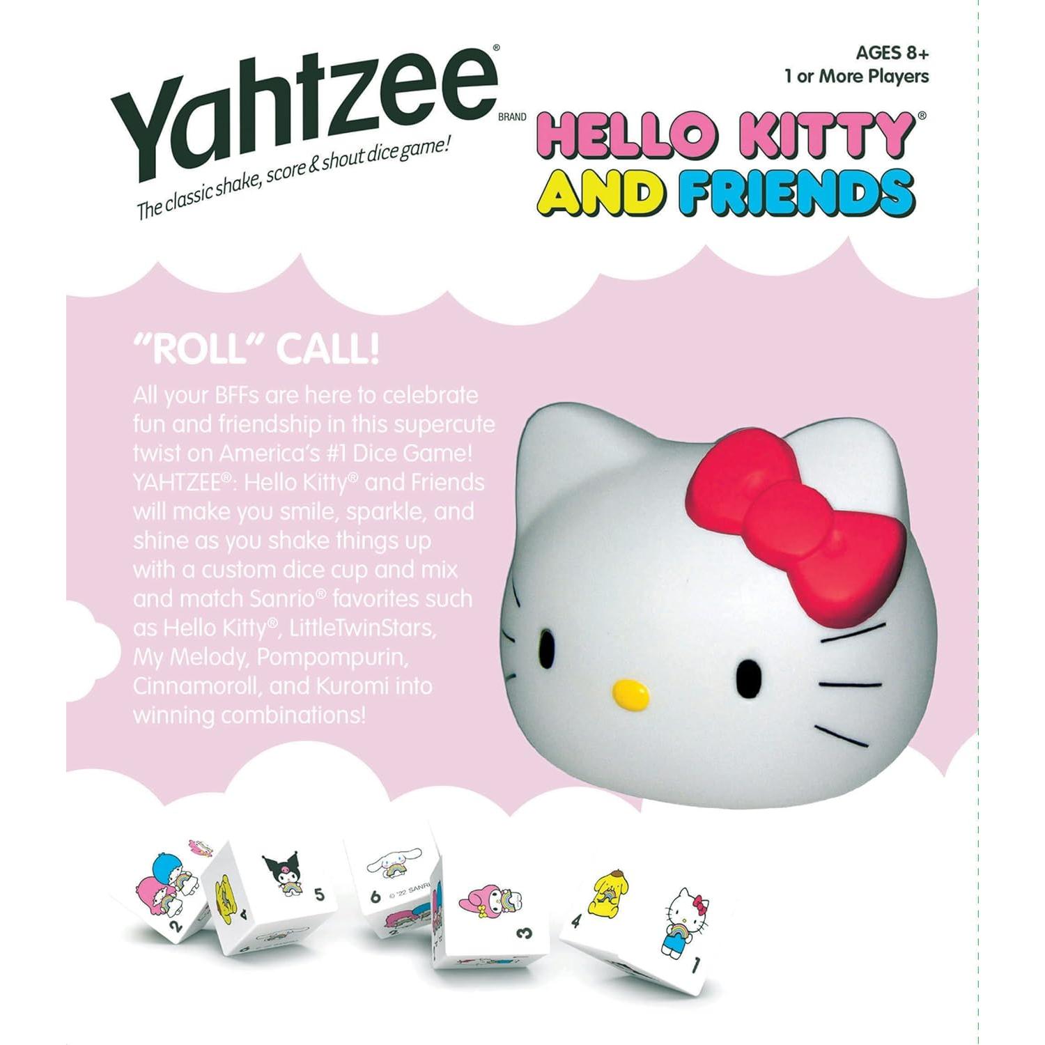 Juego de Dados Yahtzee Hello Kitty y Amigos - Taza Coleccionable