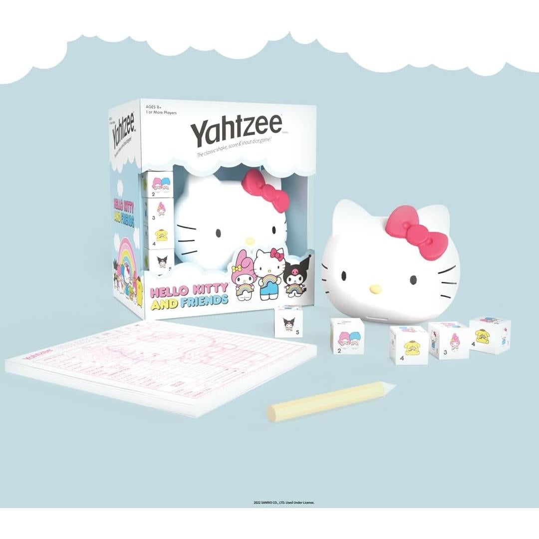 Juego de Dados Yahtzee Hello Kitty y Amigos - Taza Coleccionable