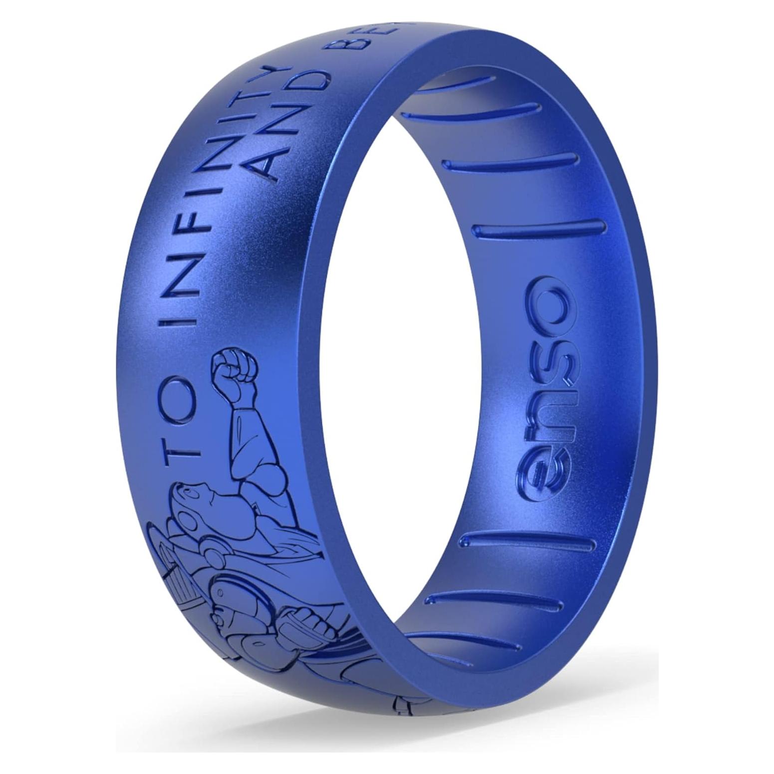 Enso Rings Disney Pixar Collection - Classic Etched Silicone Rings - Comfortable and Flexible Design - 6.6mm Wide and 1.75mm Thick
