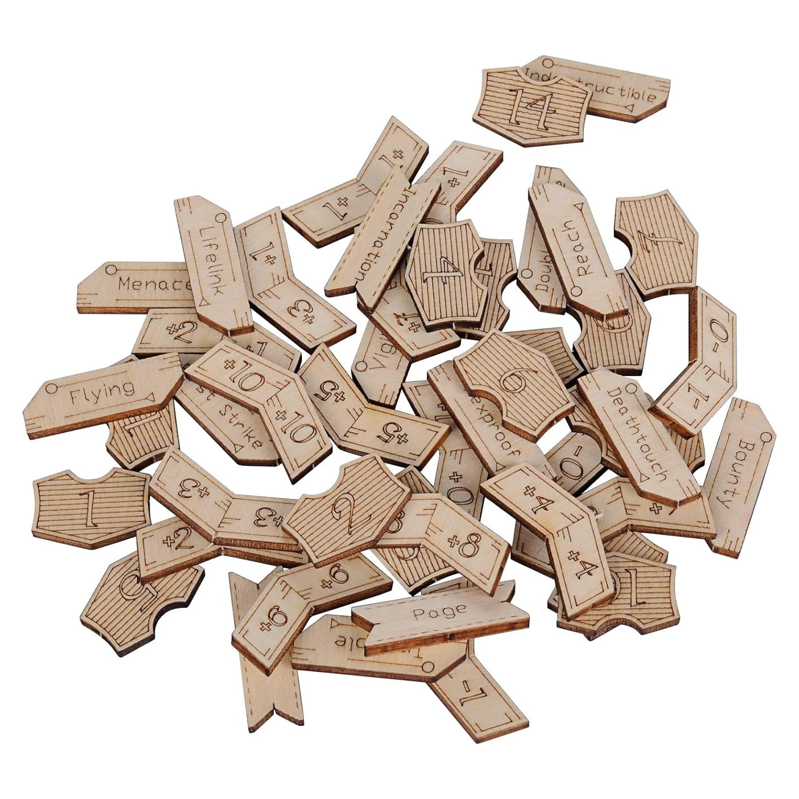 Conjunto 194 Fichas de Madera MTG CZYY +1/+1 y Lealtad