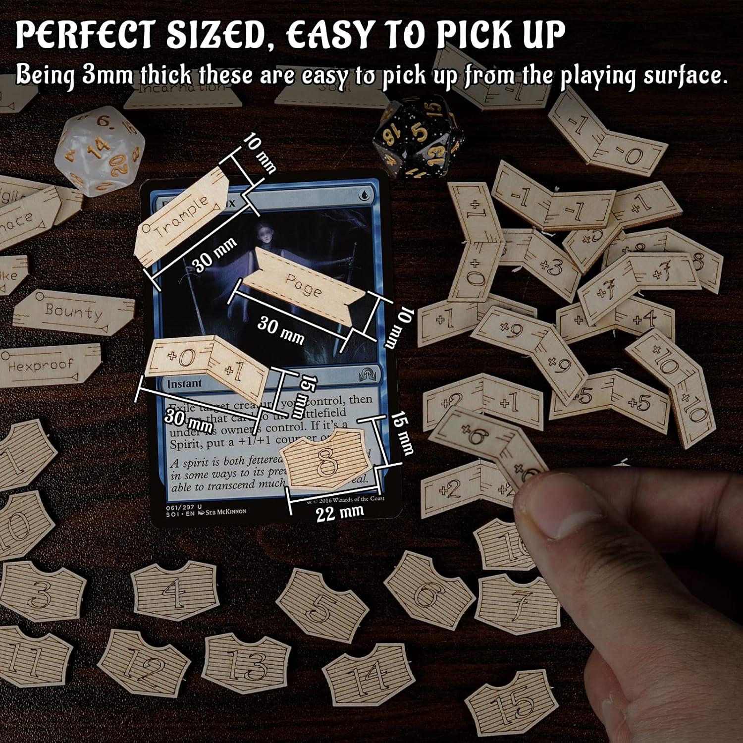 Conjunto 194 Fichas de Madera MTG CZYY +1/+1 y Lealtad