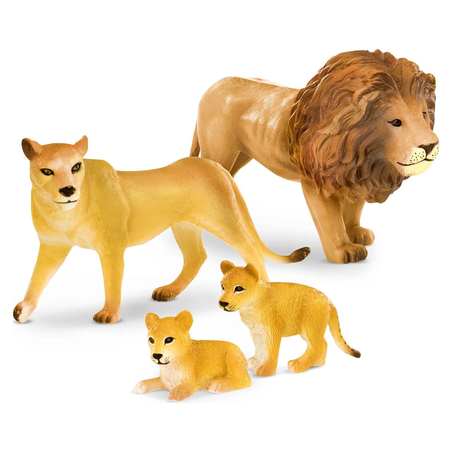 Familia de Leones Terra by Battat - 4 Figuras Realistas