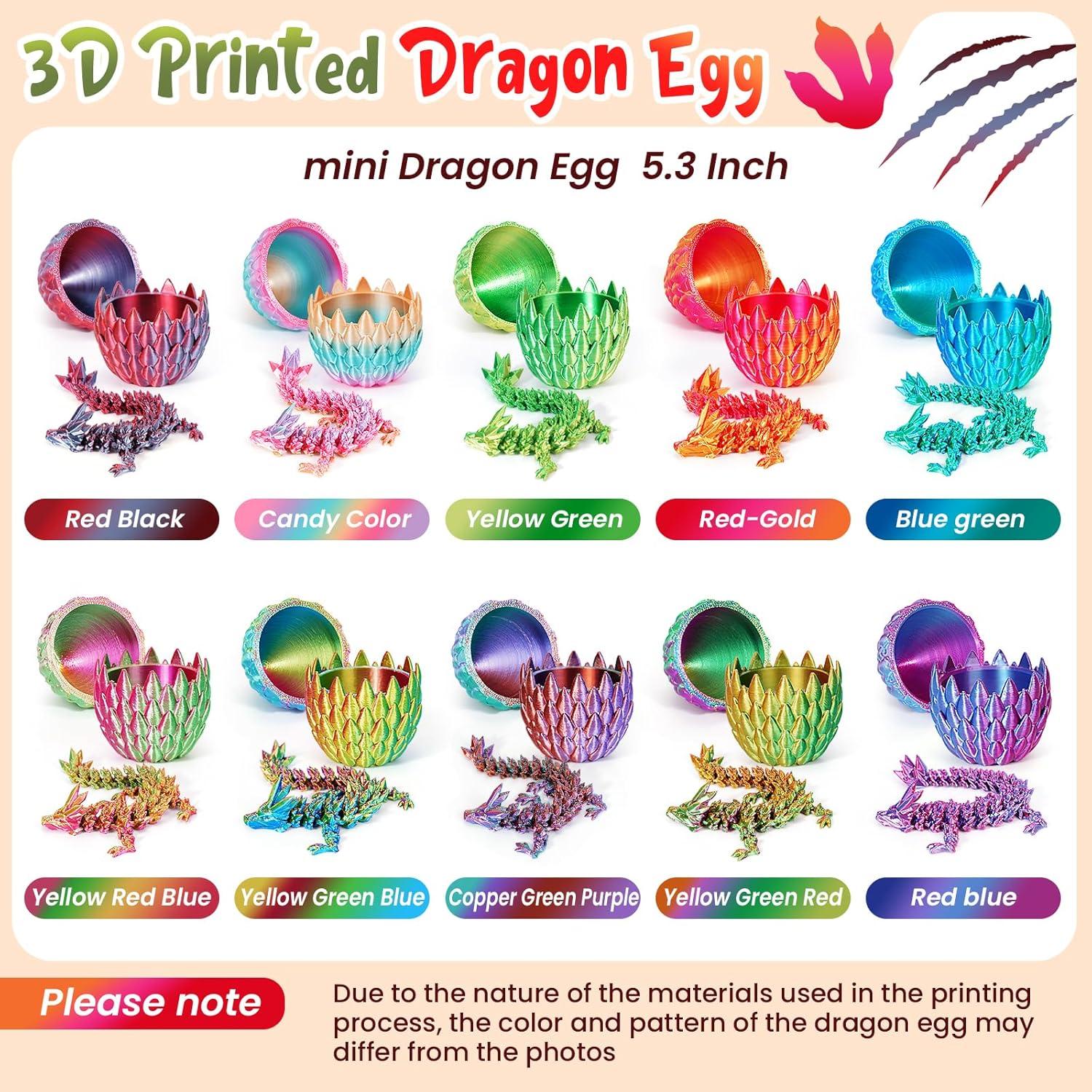 Conjunto 4 Huevos de Dragón 3D Qiongsenyao Articulados