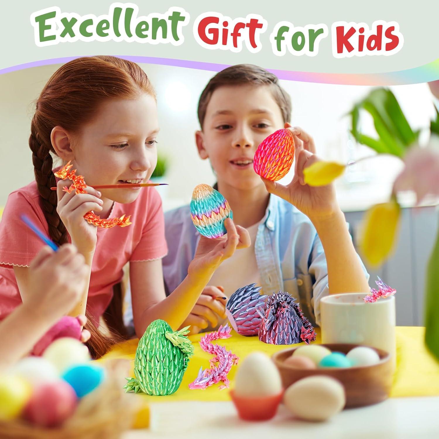 Conjunto 4 Huevos de Dragón 3D Qiongsenyao Articulados