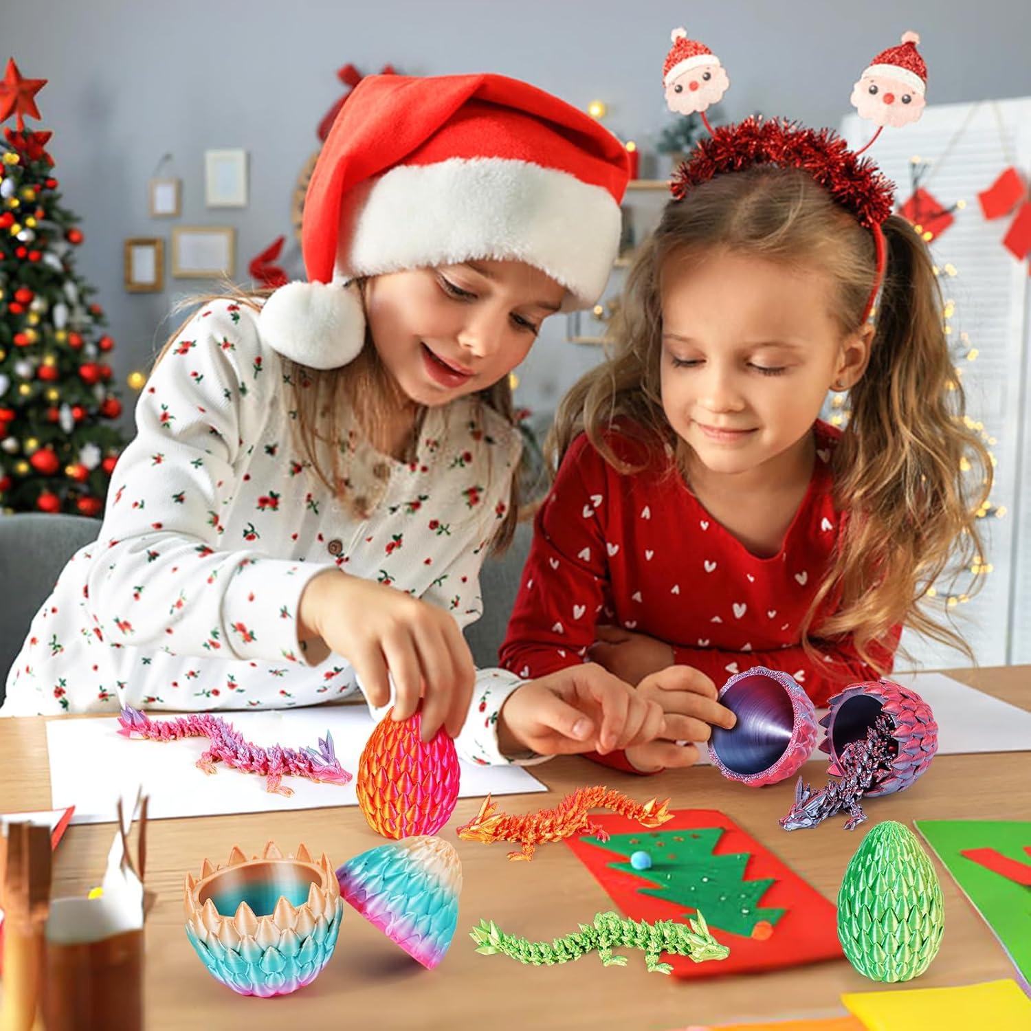 Conjunto 4 Huevos de Dragón 3D Qiongsenyao Articulados