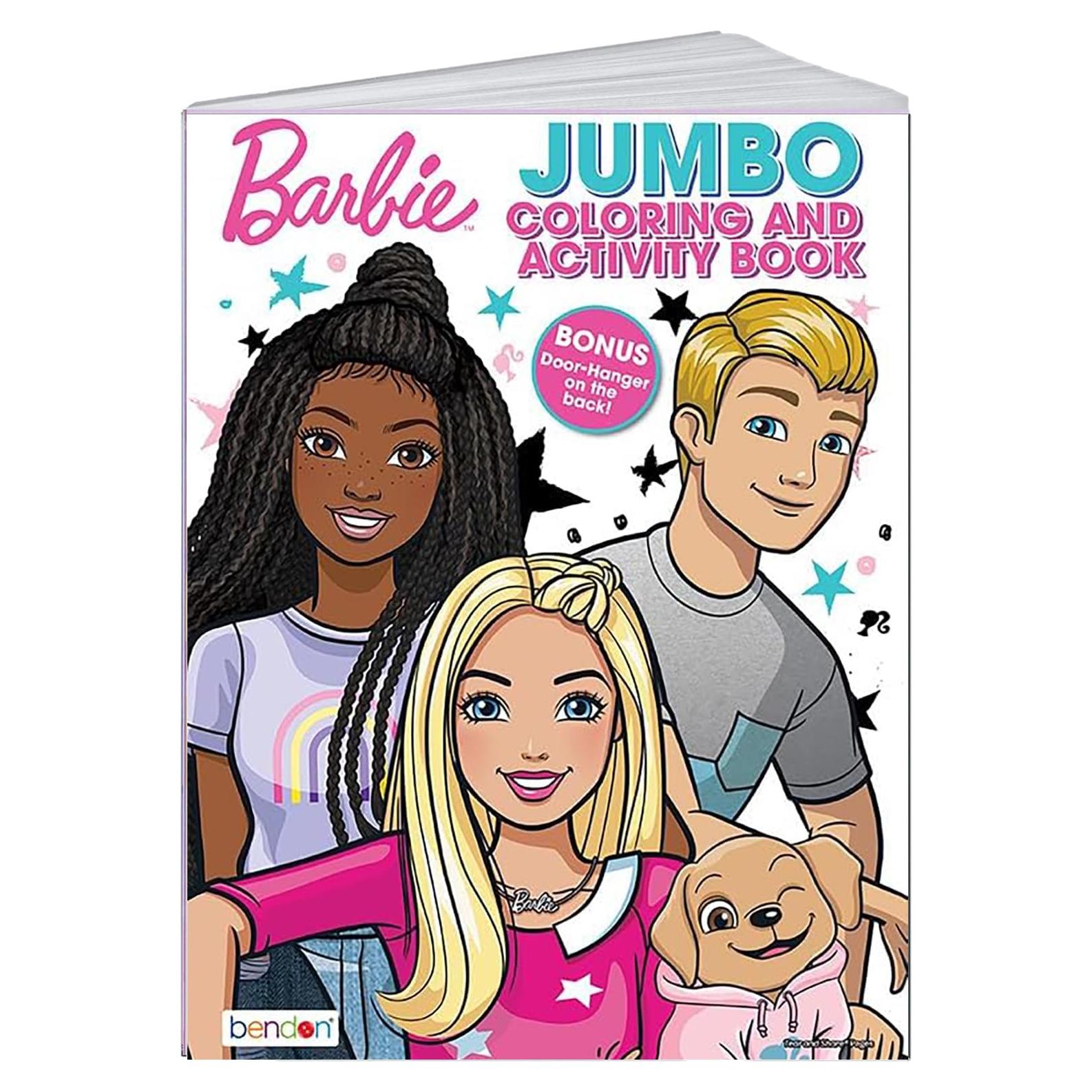 Libro de Colorear Jumbo Barbie y Ken | 80 Páginas Multicolor