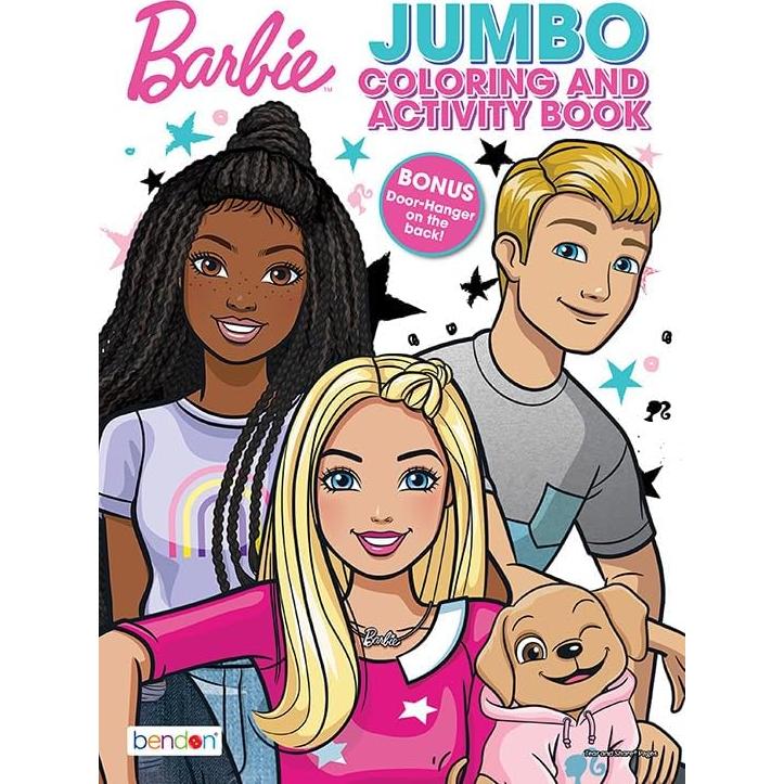Libro de Colorear Jumbo Barbie y Ken | 80 Páginas Multicolor