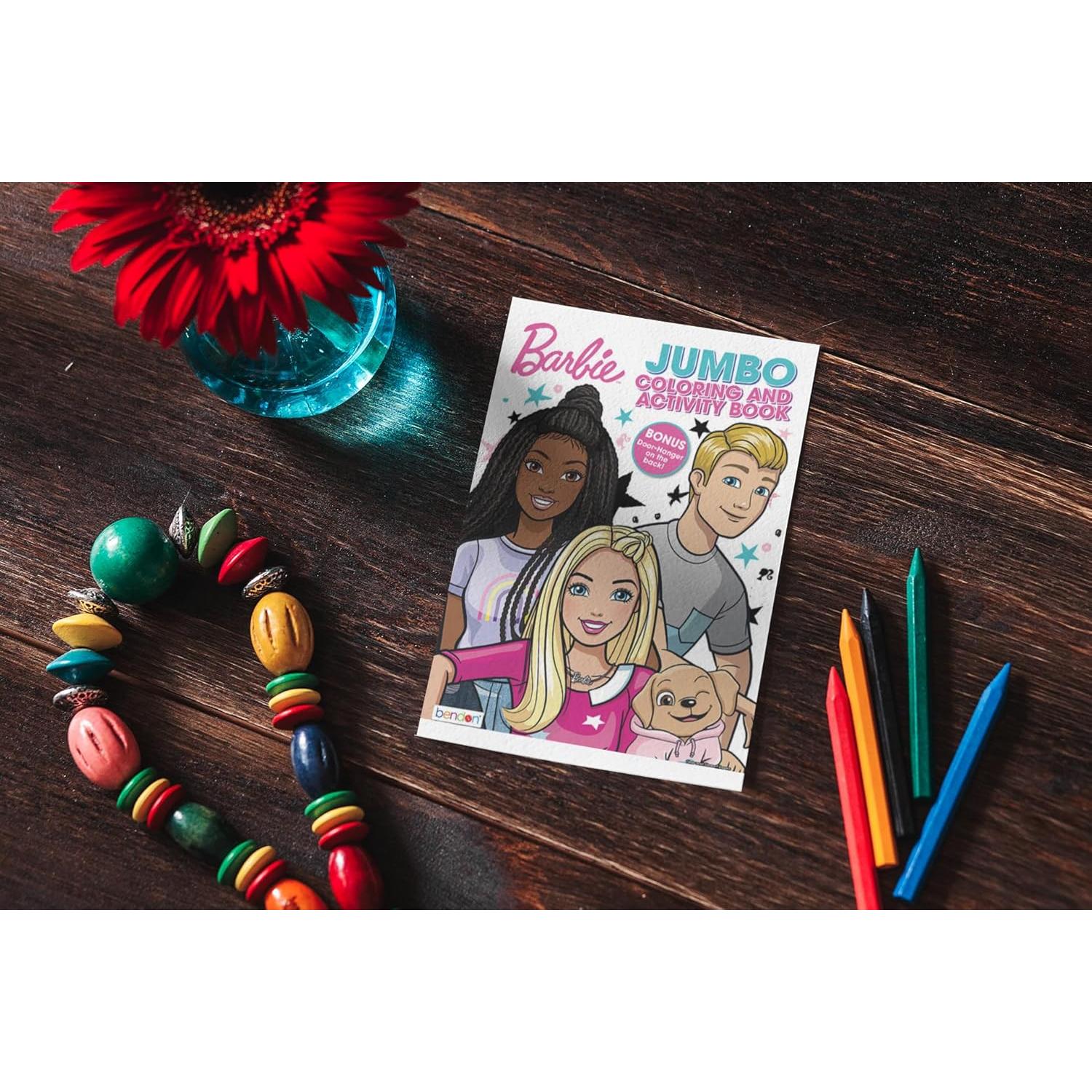 Libro de Colorear Jumbo Barbie y Ken | 80 Páginas Multicolor
