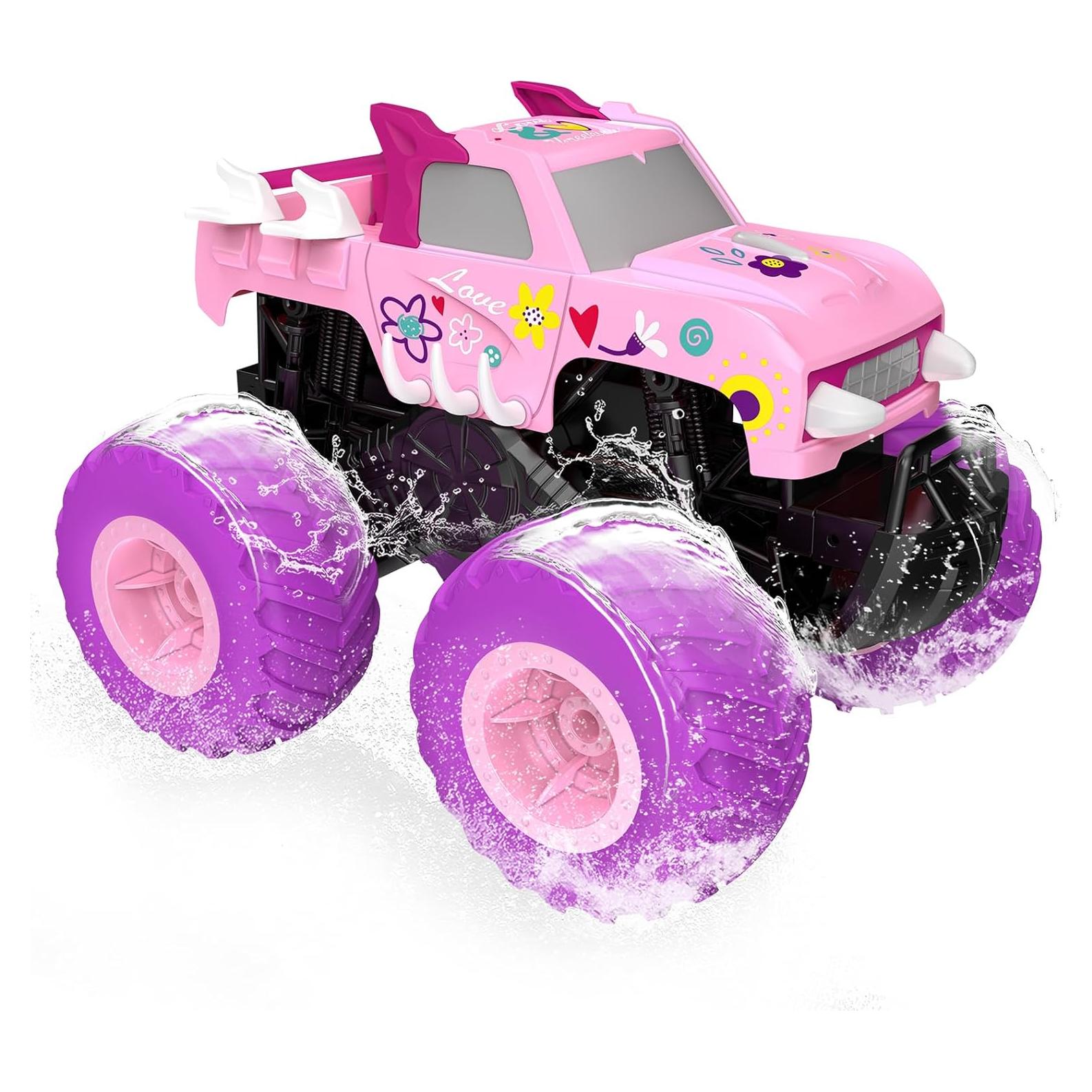 Camión Monster RC Threeking Rosa 4WD Impermeable 0,91 kg