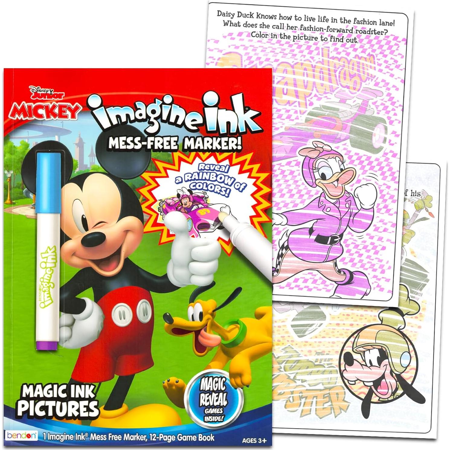 Conjunto Libro Imagine Ink Disney Minnie y Mickey 100 Hojas