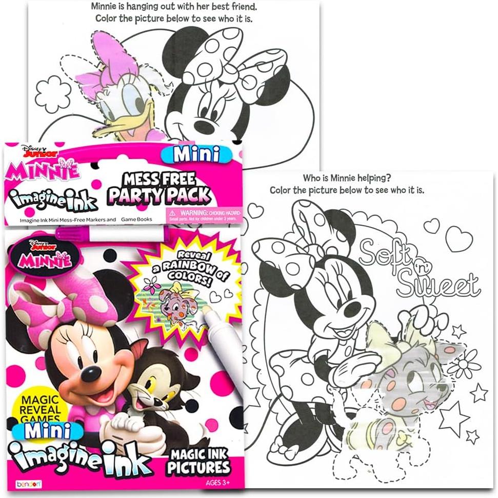 Conjunto Libro Imagine Ink Disney Minnie y Mickey 100 Hojas