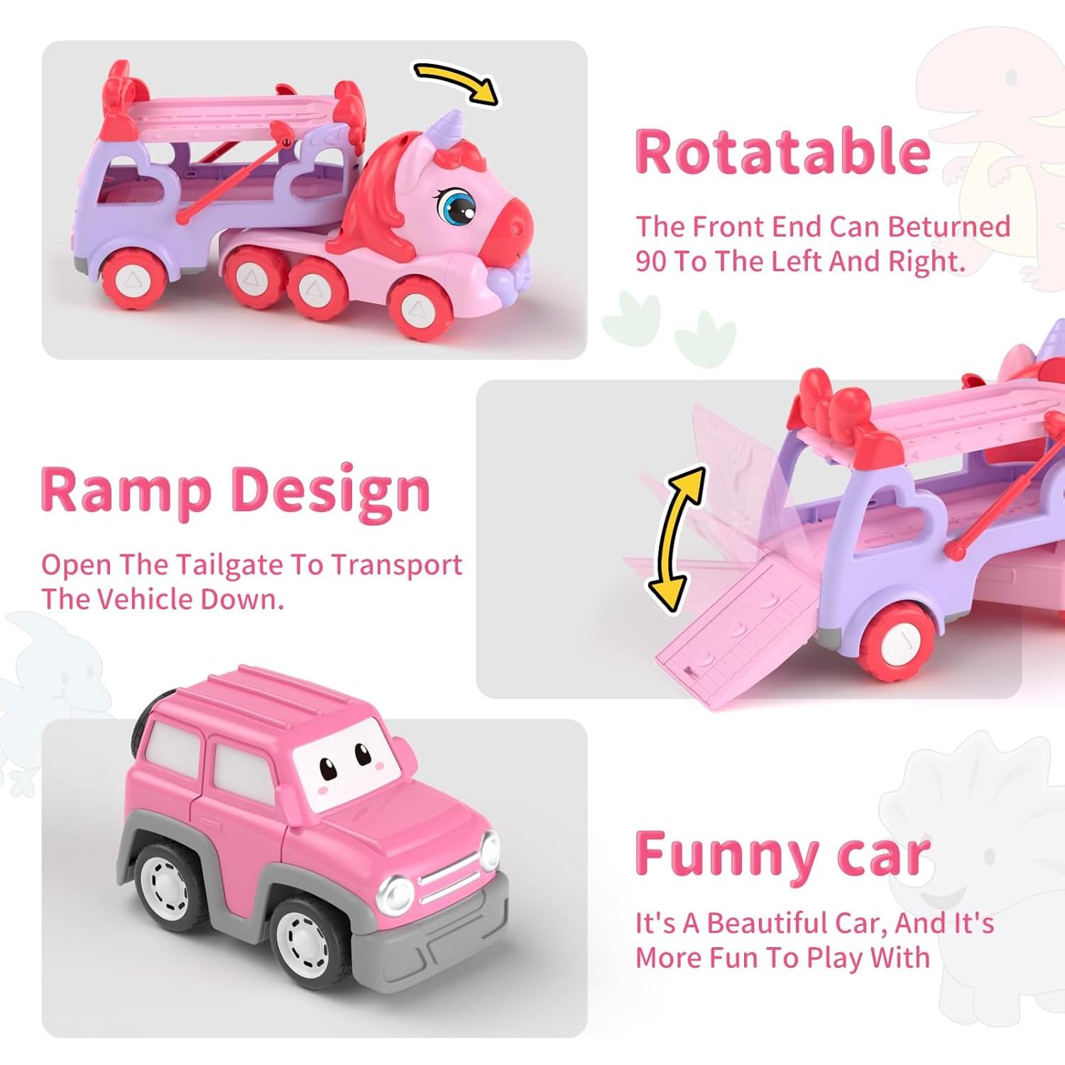 Camión Transportador 7 en 1 Newcrave con Luz y Música