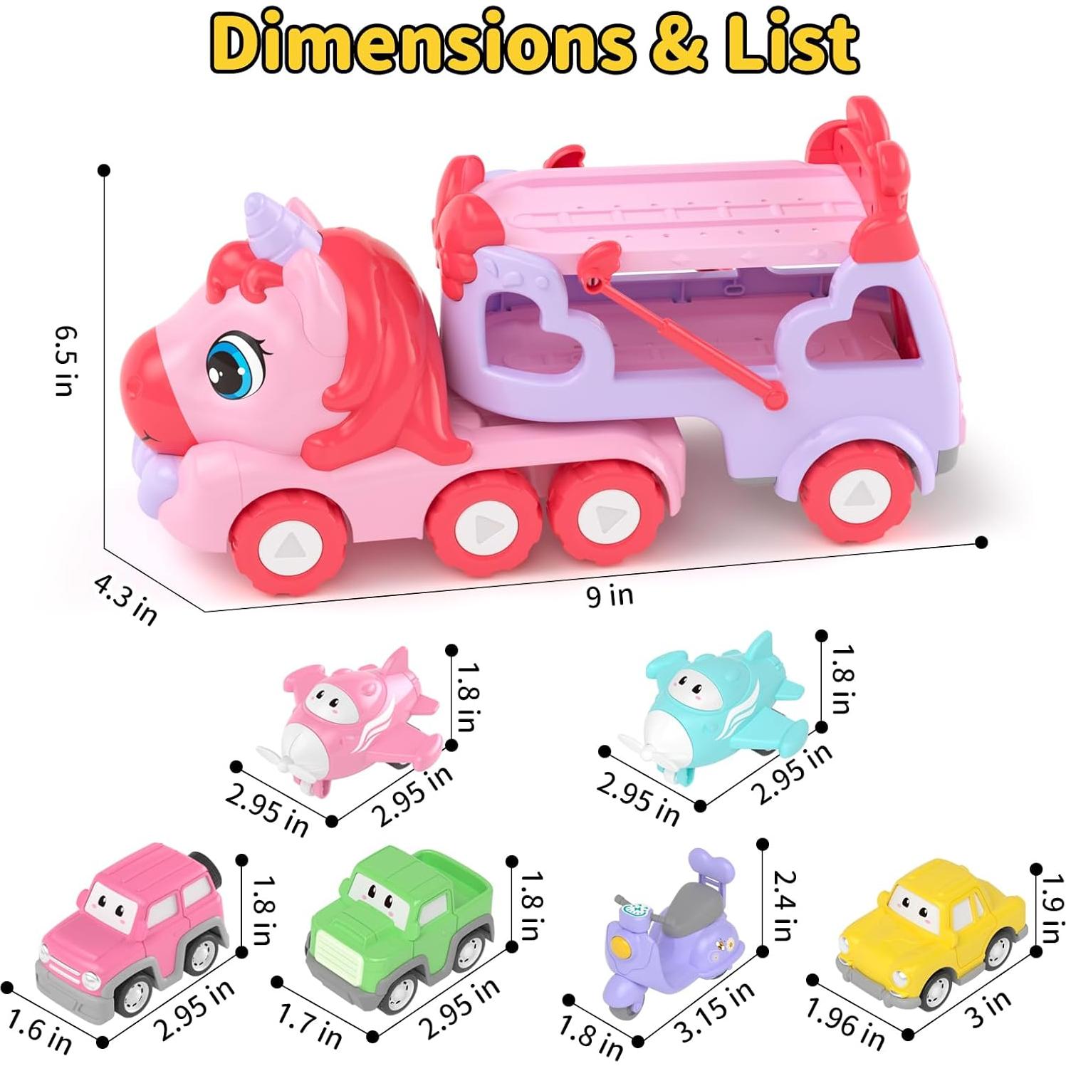 Camión Transportador 7 en 1 Newcrave con Luz y Música