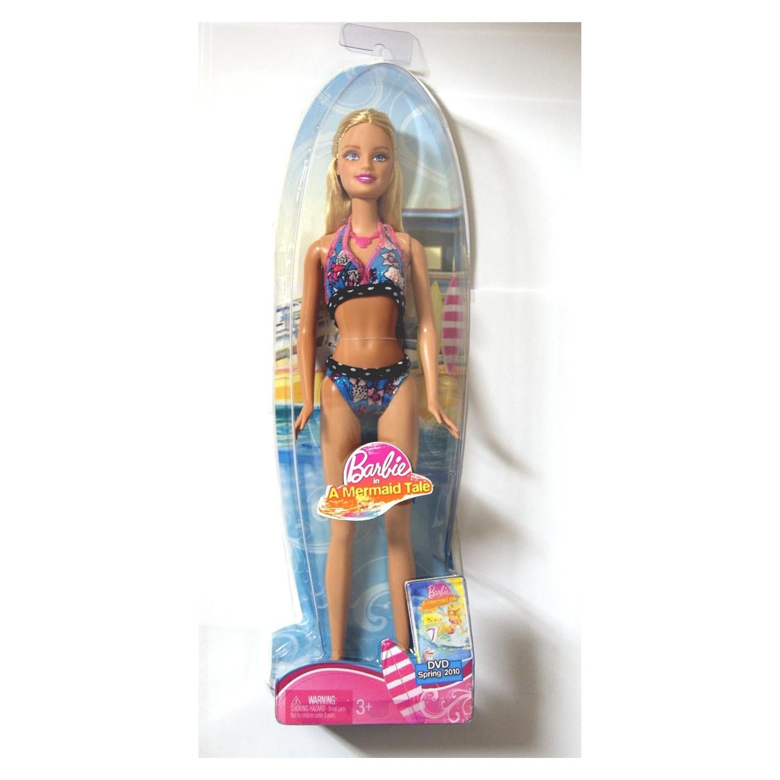 Muñeca Barbie Sirena 29.21 cm Rubia Traje Baño Azul/Rosa