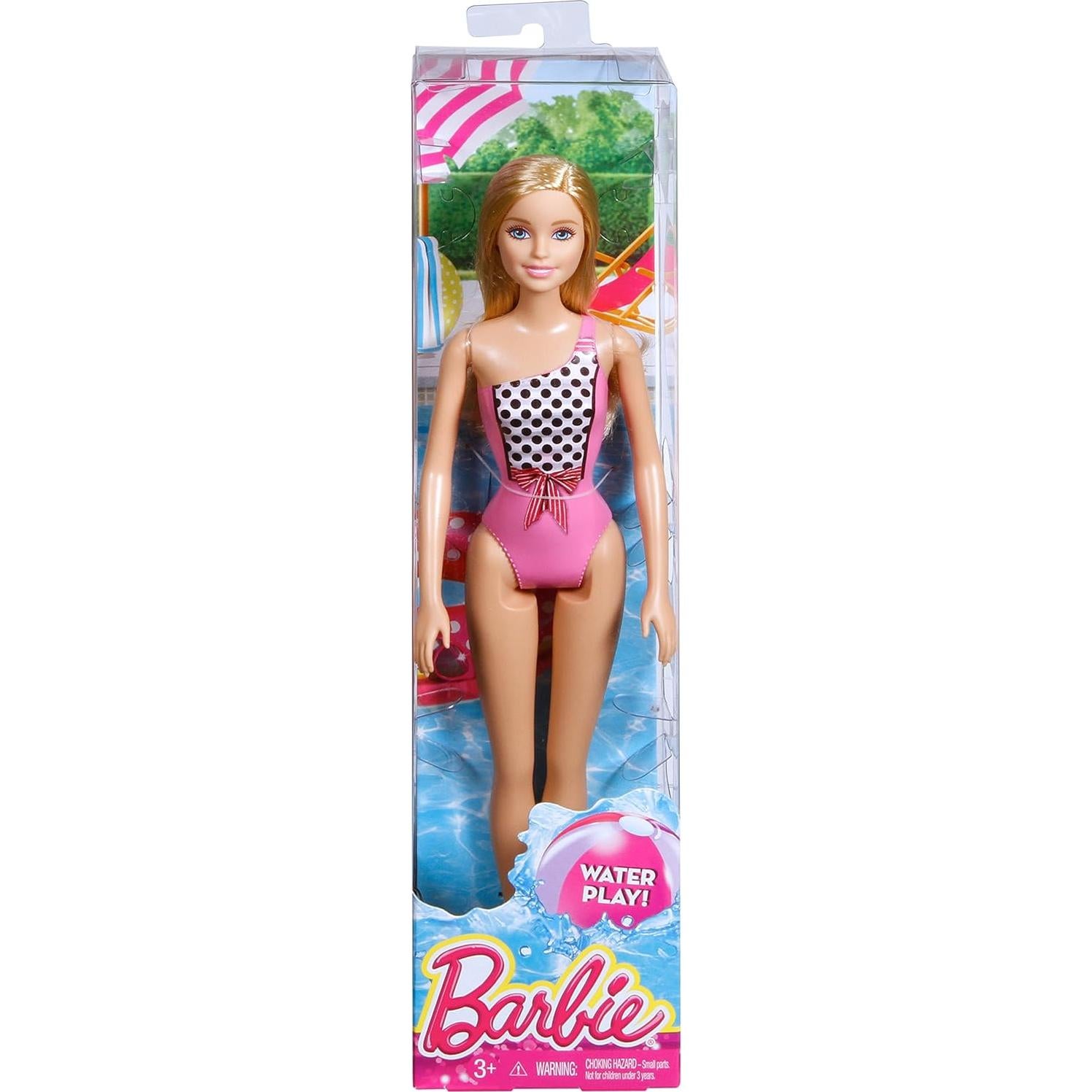 Muñeca Barbie Playa Mattel Traje de Baño 1 Pieza