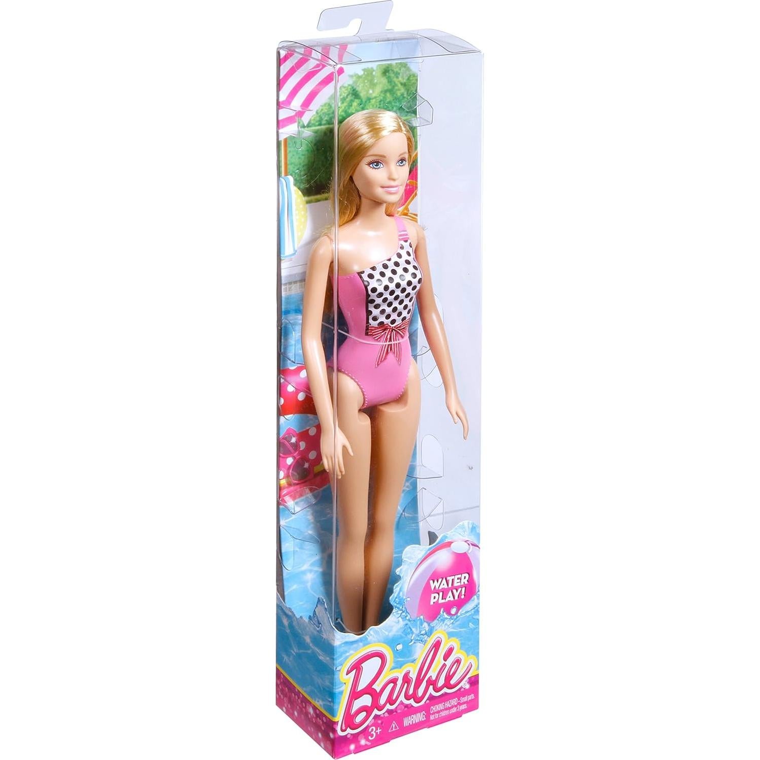 Muñeca Barbie Playa Mattel Traje de Baño 1 Pieza