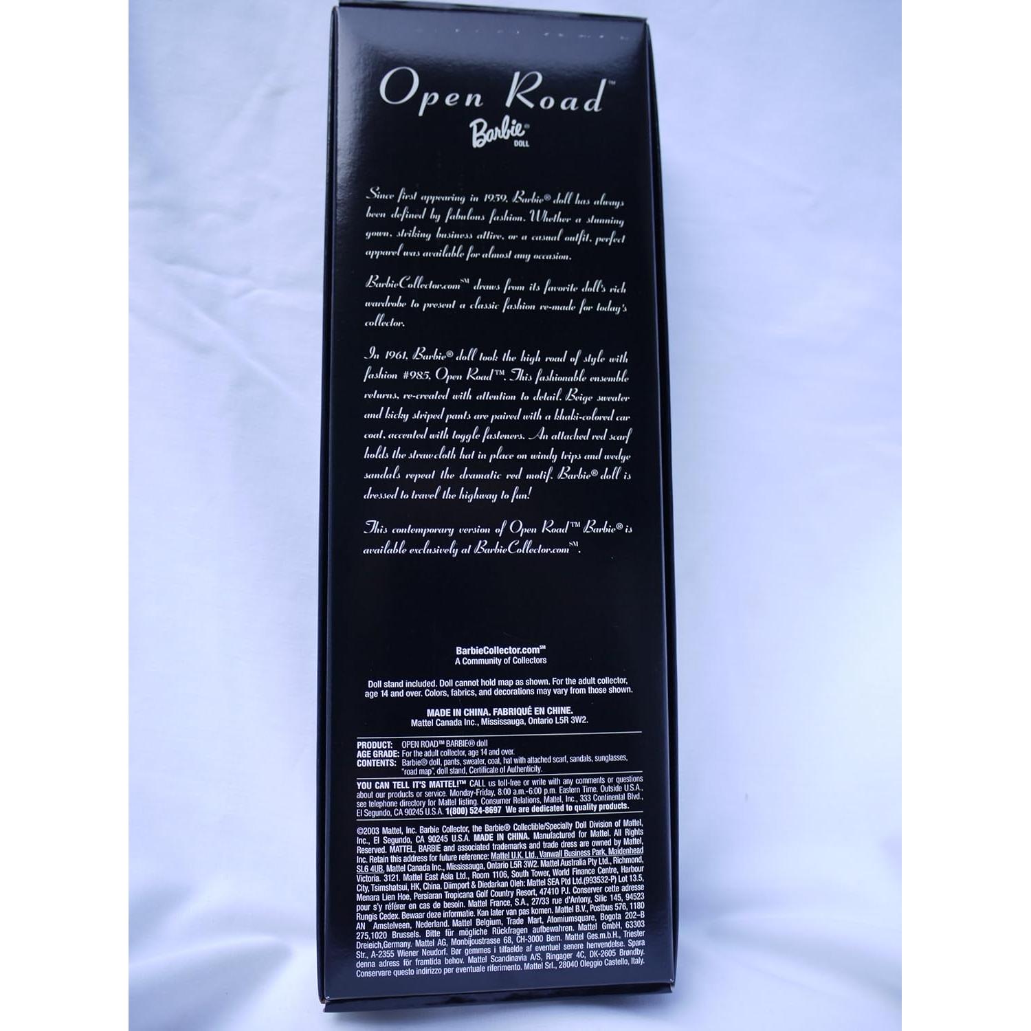 Mattel Collector Gold Label Reproduction Barbie Doll - Open Road