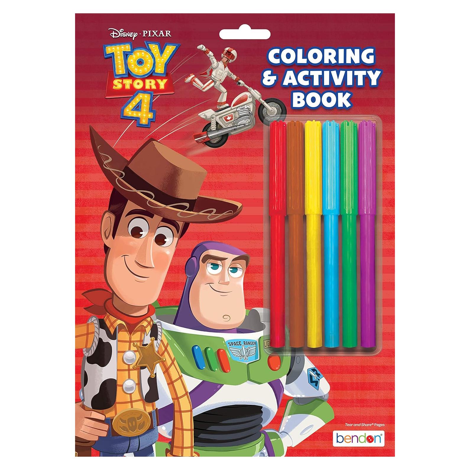Libro de Colorear Toy Story 4 Bendon 32 Páginas + 6 Marcadores
