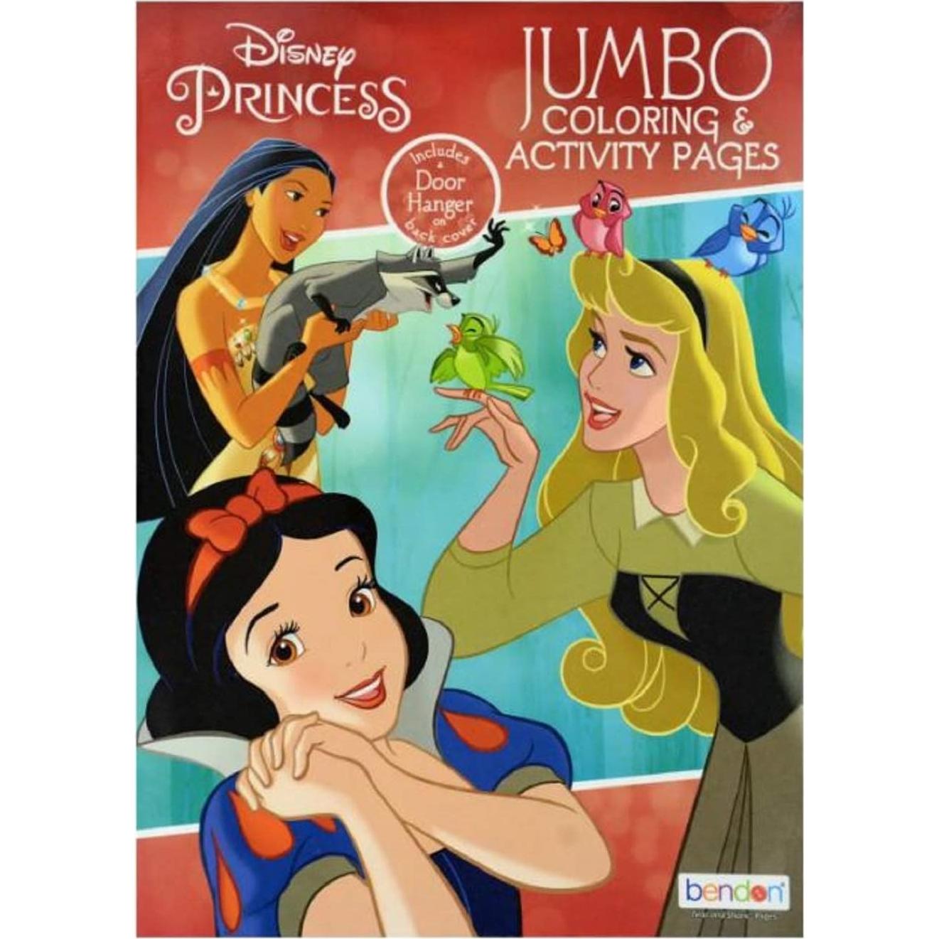 Set de 4 Libros de Colorear Jumbo Princesas Disney